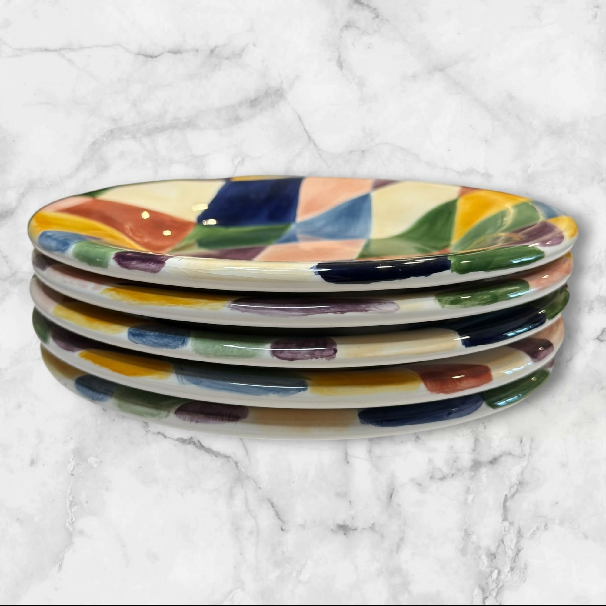 Tabletops Unlimited Carnival Salad Plates Set of 5 | Excellent Condition
