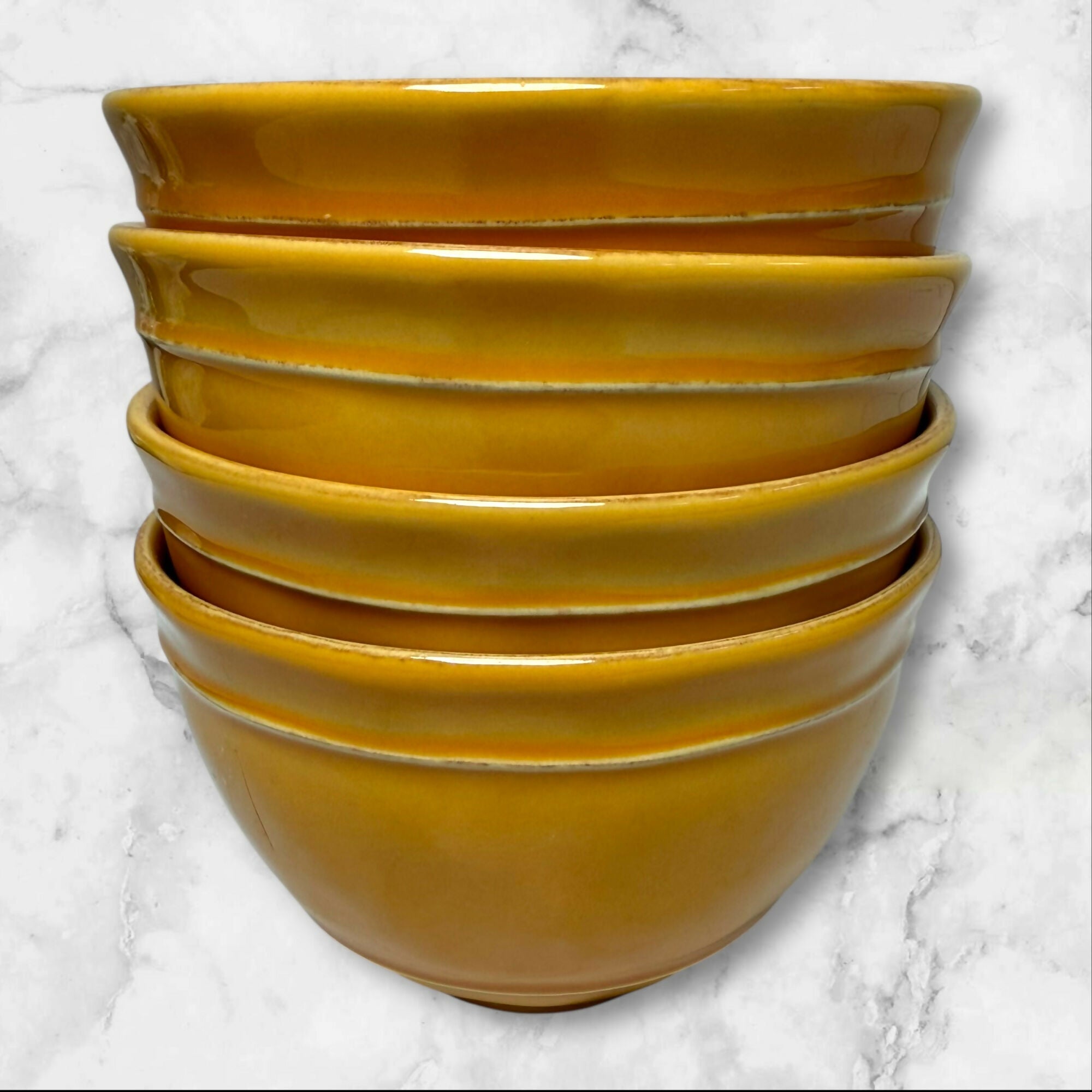 Pottery Barn Cambria Saffron Soup Cereal Bowls | Set of 4 | Immaculate