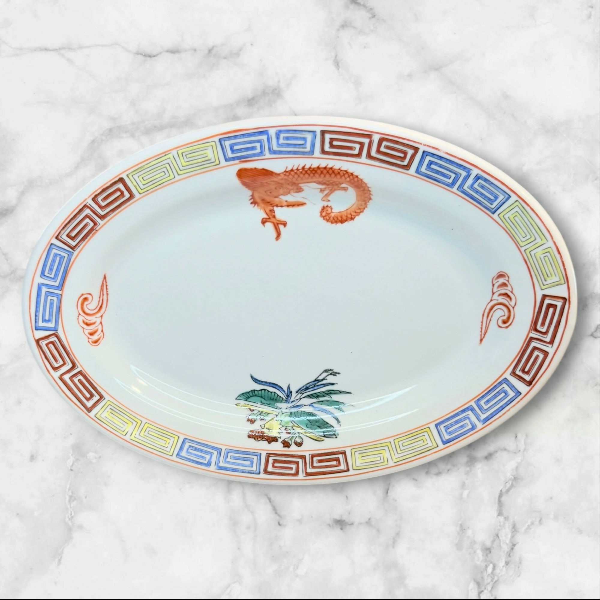 Vintage Dragon Phoenix Dinner Plates Set of 4 | Chinese Restaurant Ware | Exc