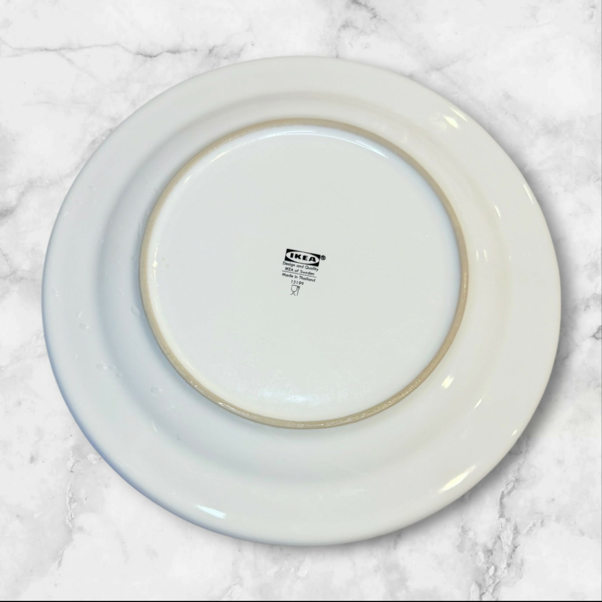 IKEA Cinnamon Rim Dinner Plates Set of 6 | Excellent Condition | White