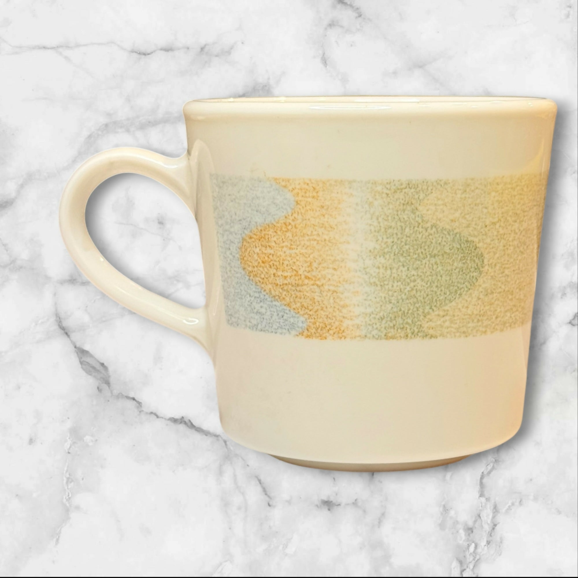 Corelle Mirage Flat Cups | Set of 4 | Multicolor Band | Excellent Condition