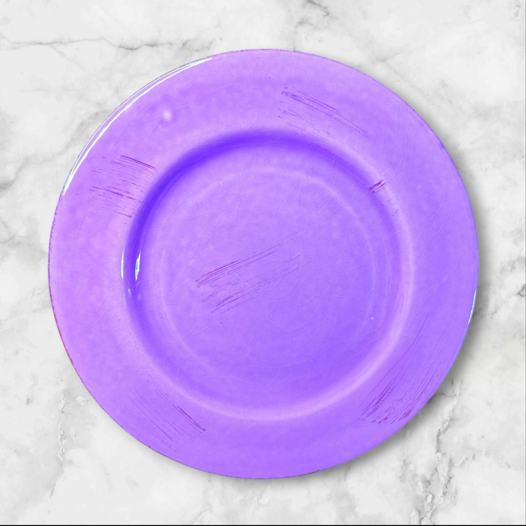HOME Italy Purple Dinner Plates | Set of 6 | Italian Ceramic | Great Condition