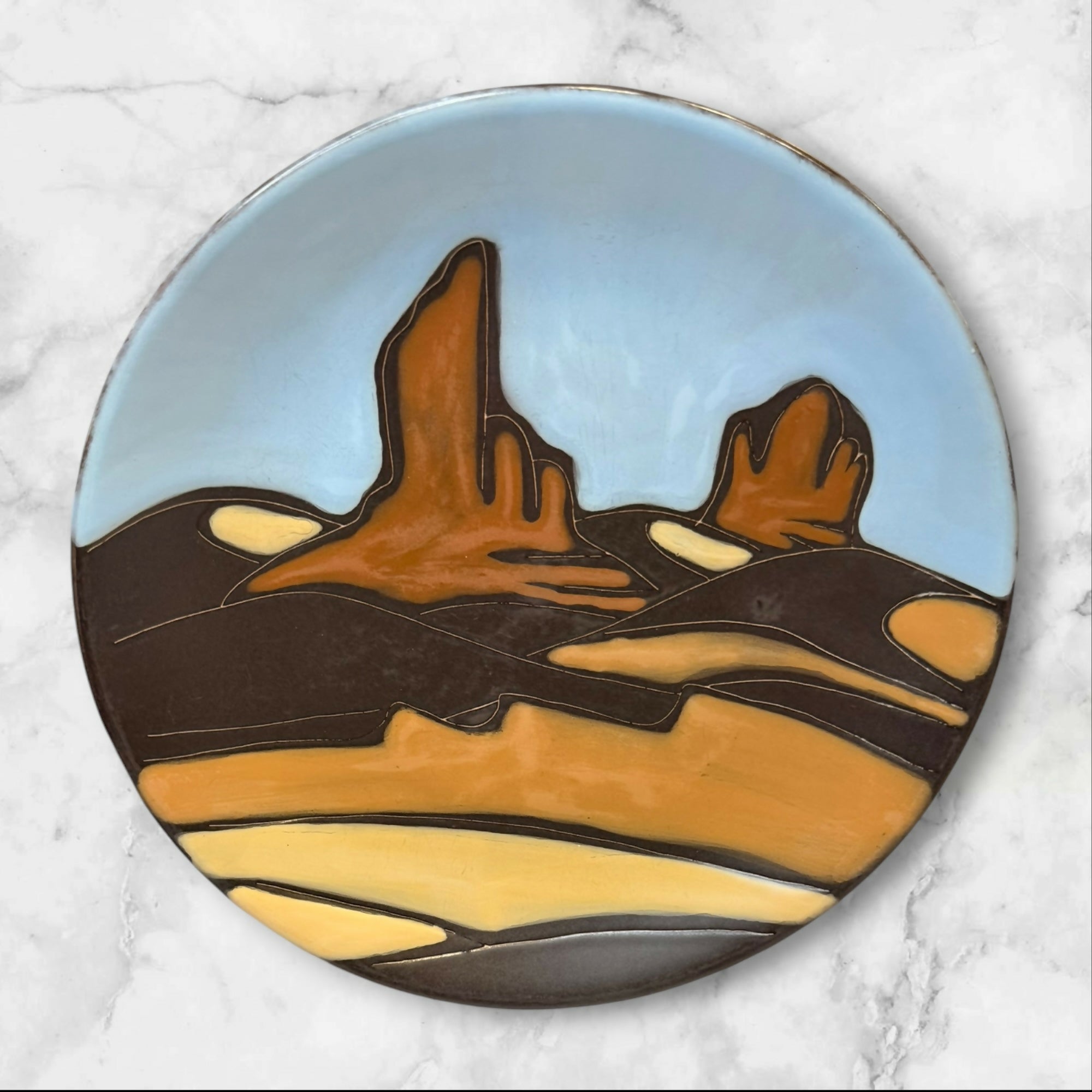 Tabletops Unlimited Navajo Sedona Red Rocks Plates | Set of 4 | Great Condition
