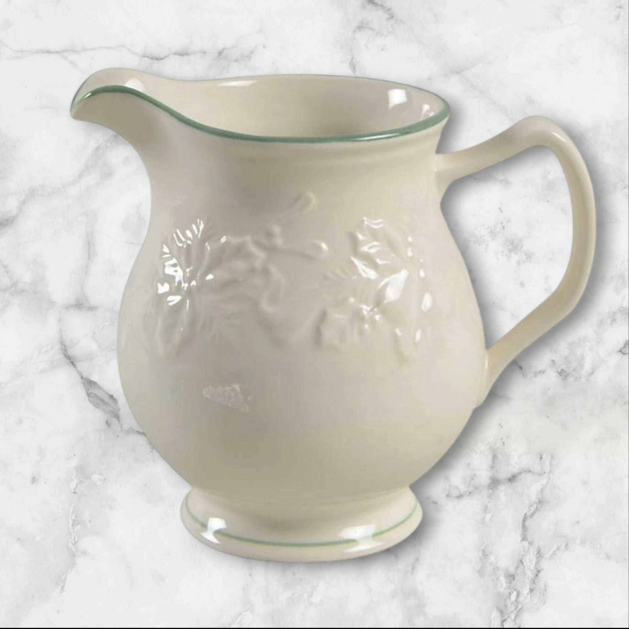 Mikasa Holiday Season Creamer | Embossed Stoneware | Excellent Condition