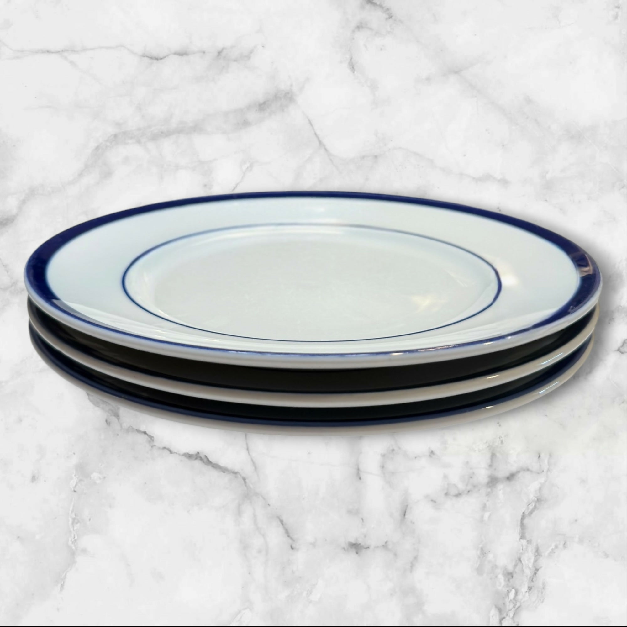 Williams Sonoma Brasserie Blue Salad Plates | Set of 3 | Great Condition