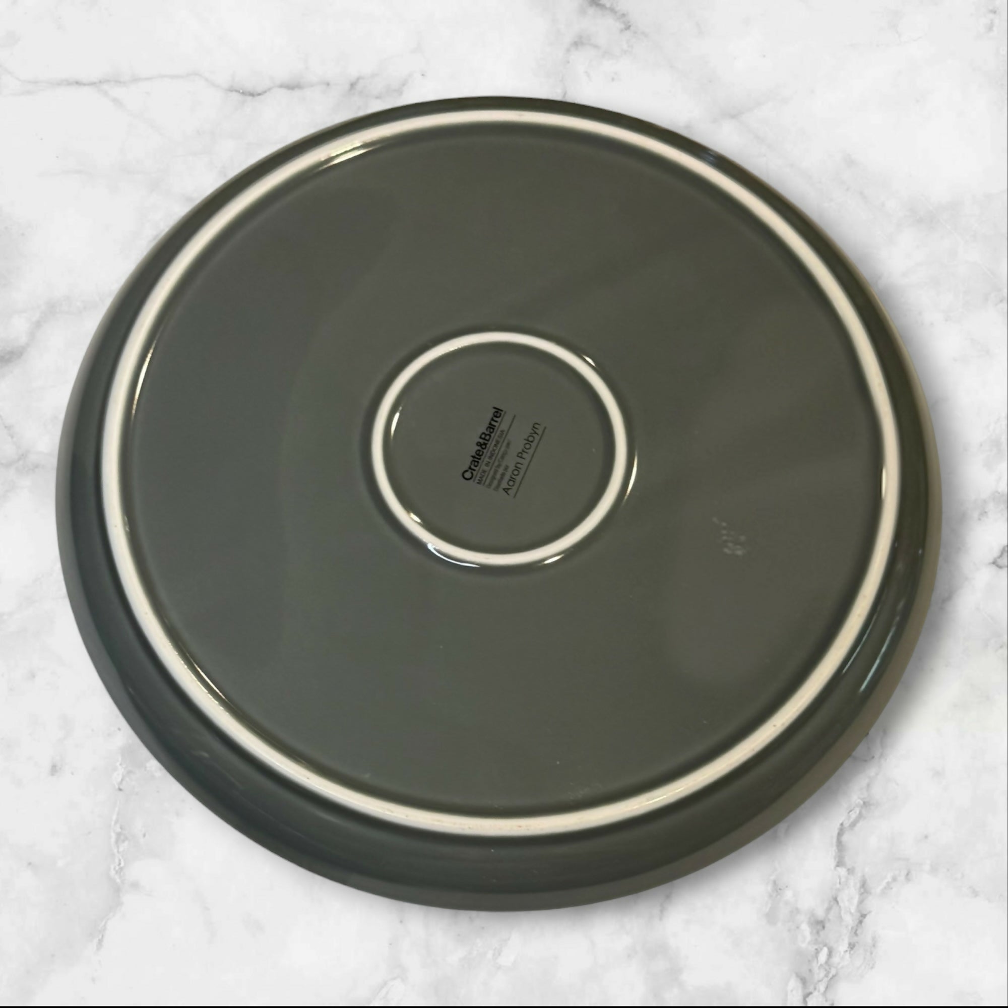 Crate & Barrel Hue Dark Gray Dinner Plates | Set of 4 | Gently Used