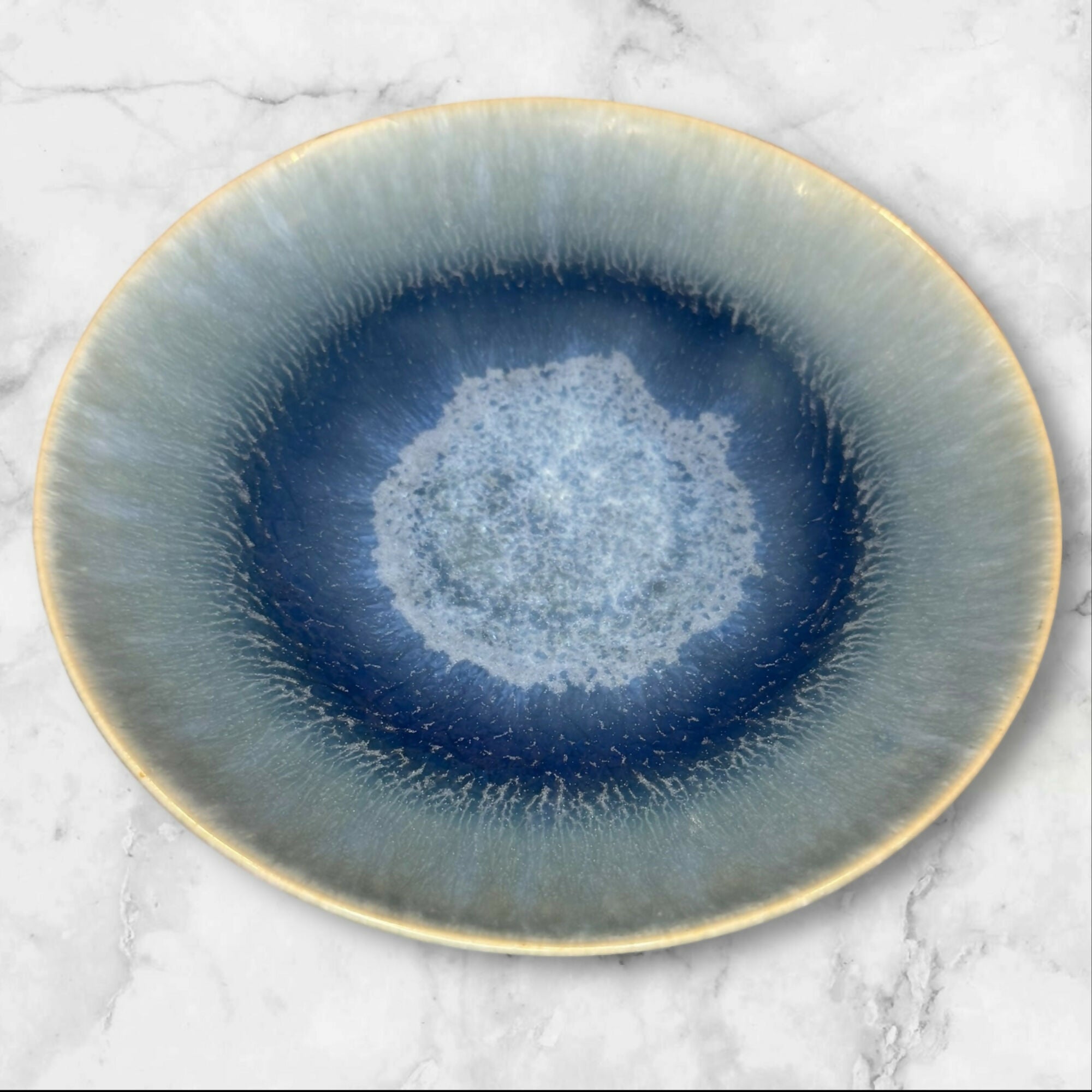 Crate & Barrel Caspian Blue Salad Plates | Set of 4 | Good Condition