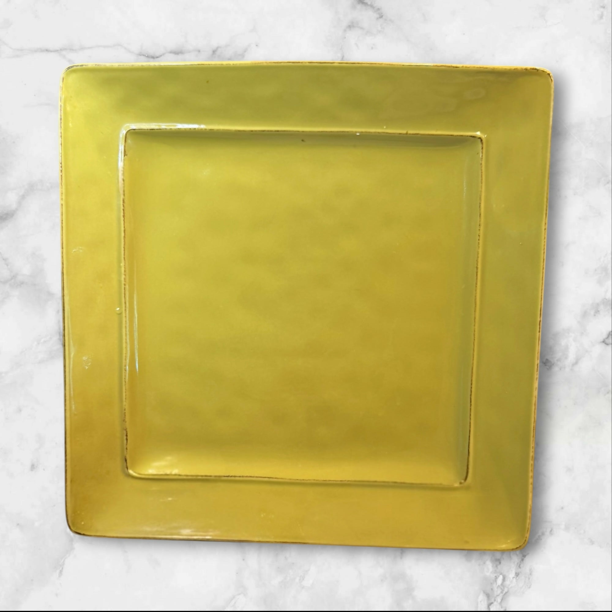 Pier 1 Martillo Sage Yellow Dinner Plates | Set of 2 | Great Condition