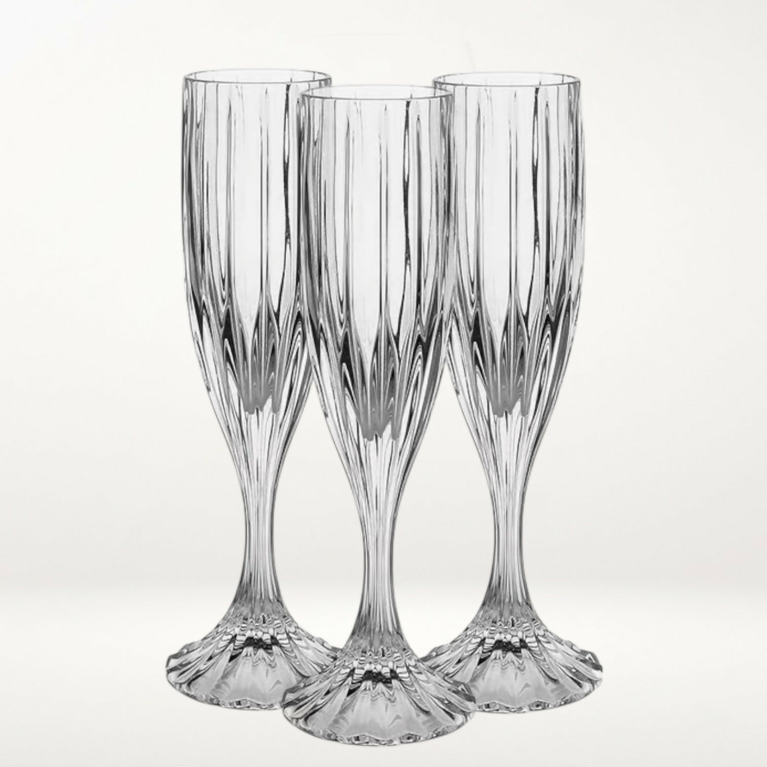 Mikasa Park Lane Crystal Champagne Flutes | Set of 3 | Great Condition