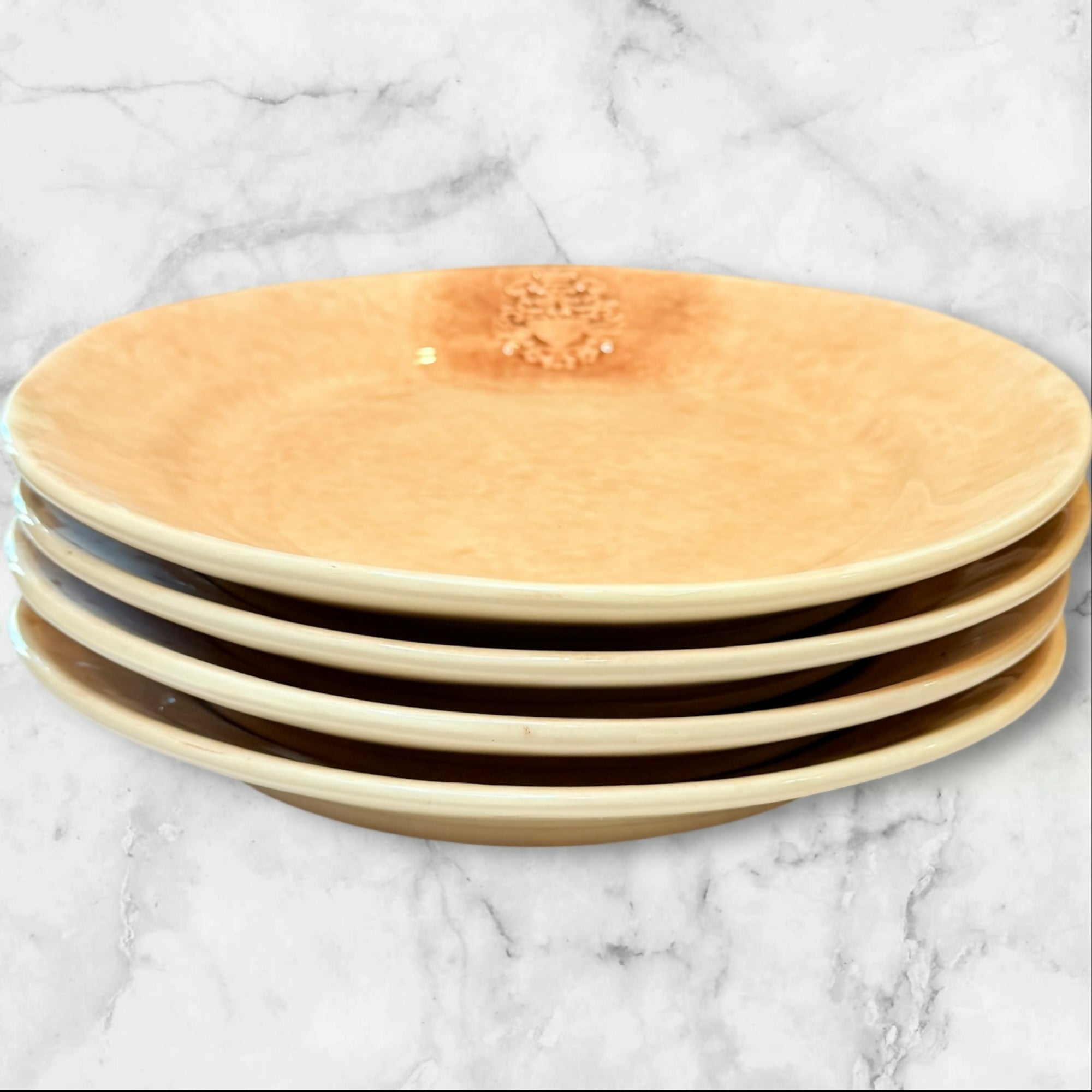 Caff Ceramiche Crest Dinner Plates Italy | Set of 4 | Excellent Condition