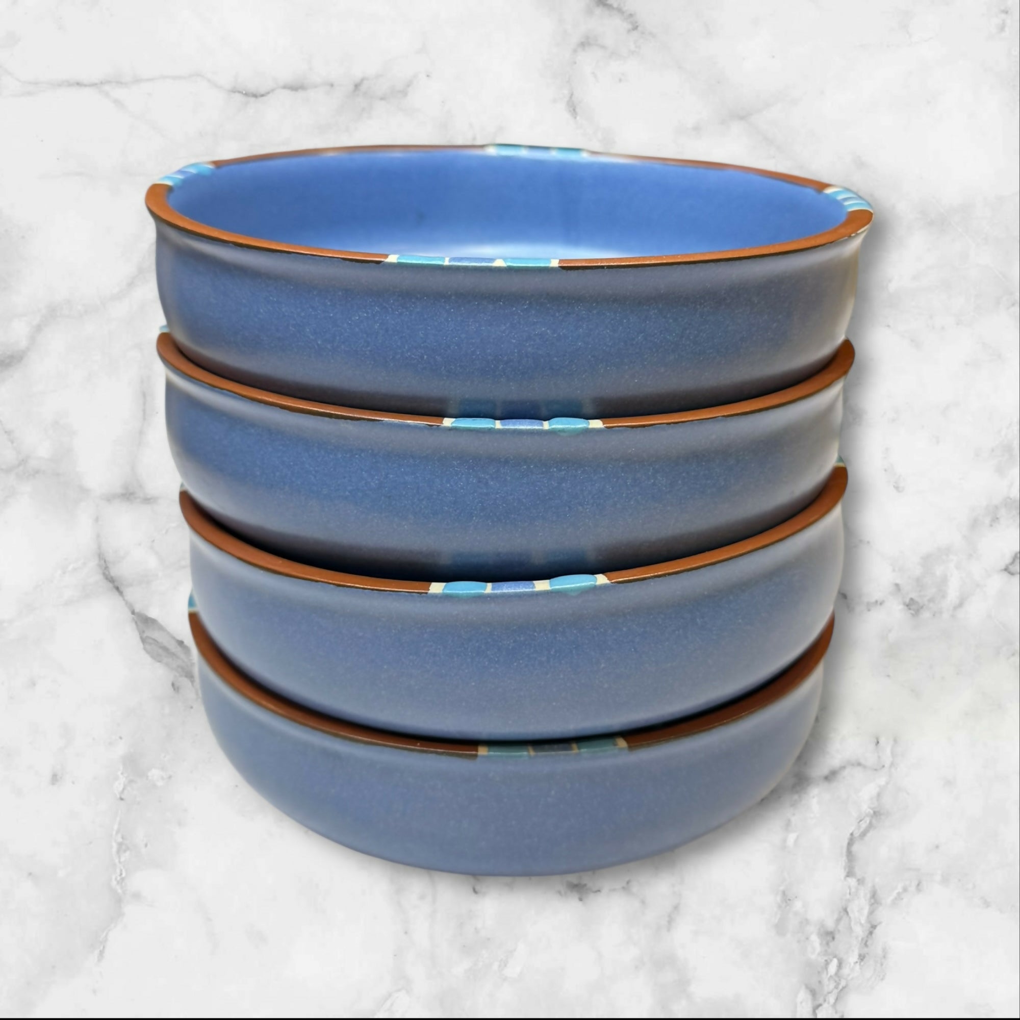 Dansk Mesa Sky Blue Pasta Bowls | Set of 4 | Excellent Condition