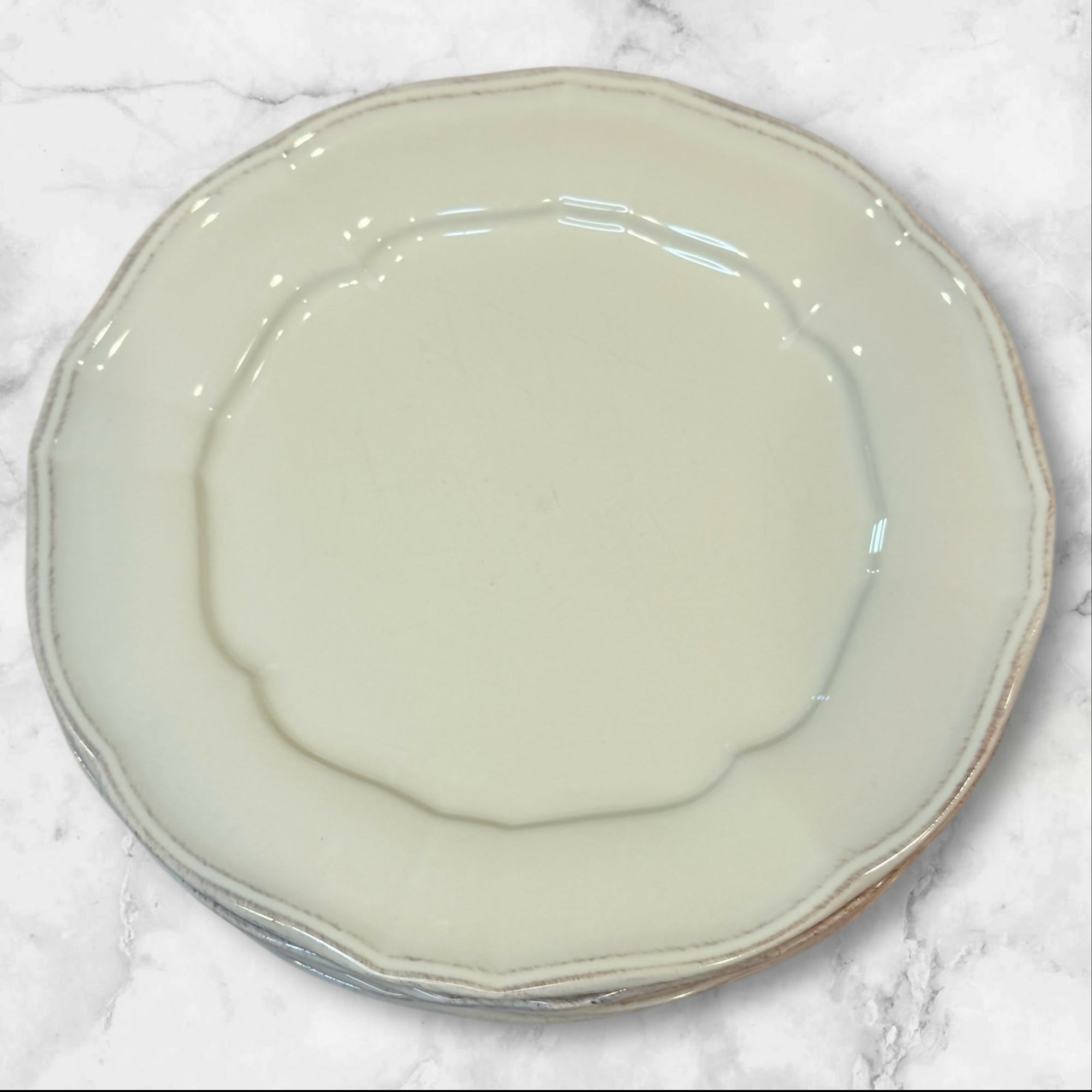 Noble Excellence Toscano Cream Dinner Plates | Set of 4 | Great Condition