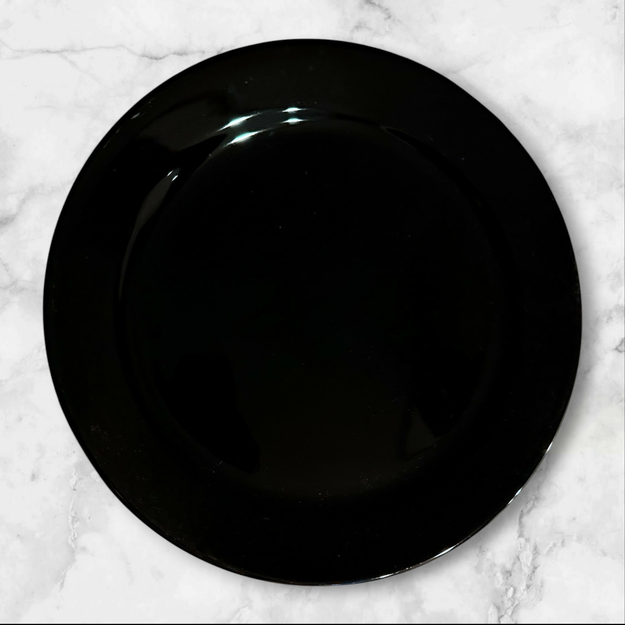 Secla Portugal Black Dinner Plates | Set of 4 | Good Used Condition