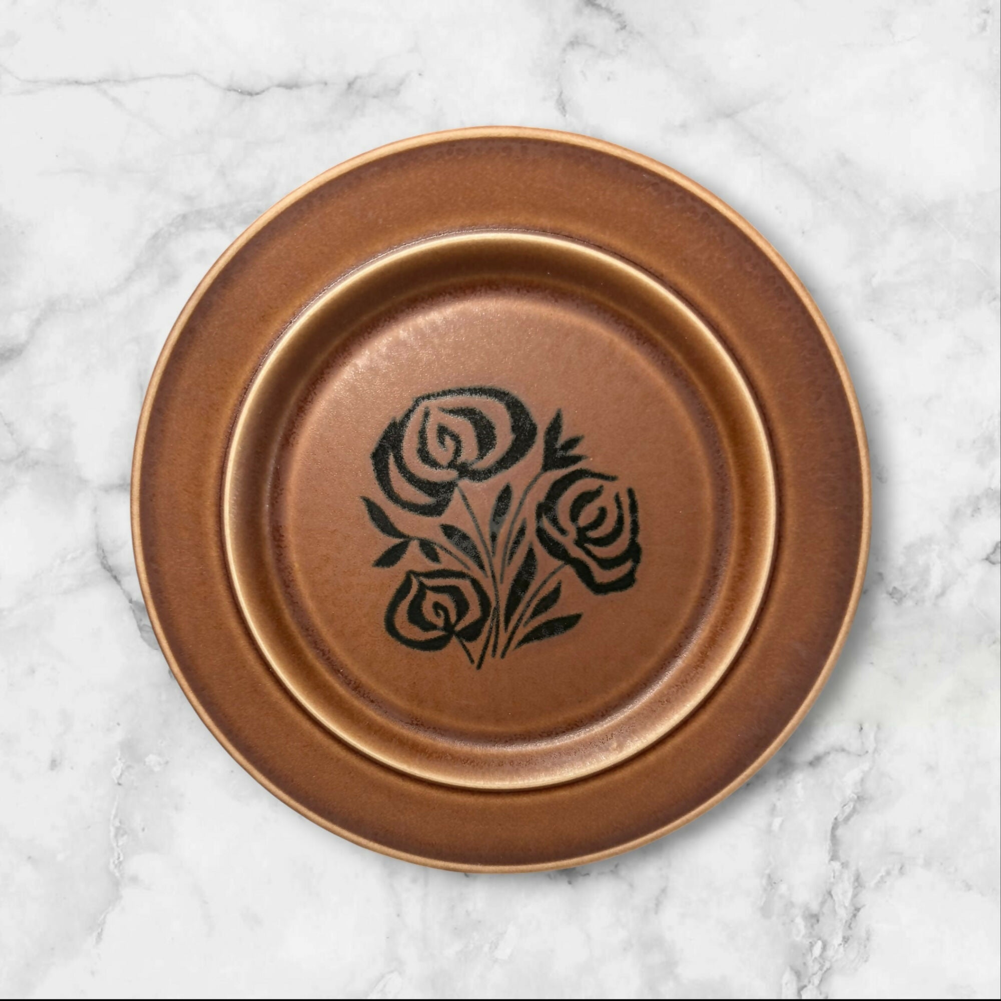 Independence Stoneware Rose Salad Plates Japan | Set of 4 | Excellent
