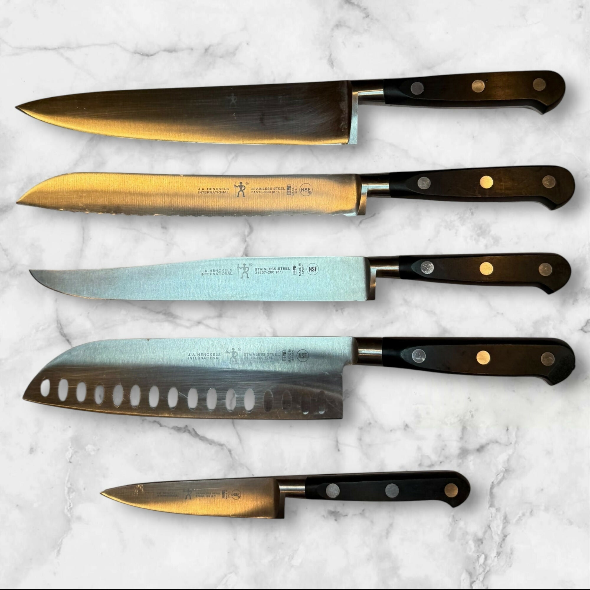 J.A. Henckels International Classic Knife Set of 5 | Gently Used | Excellent