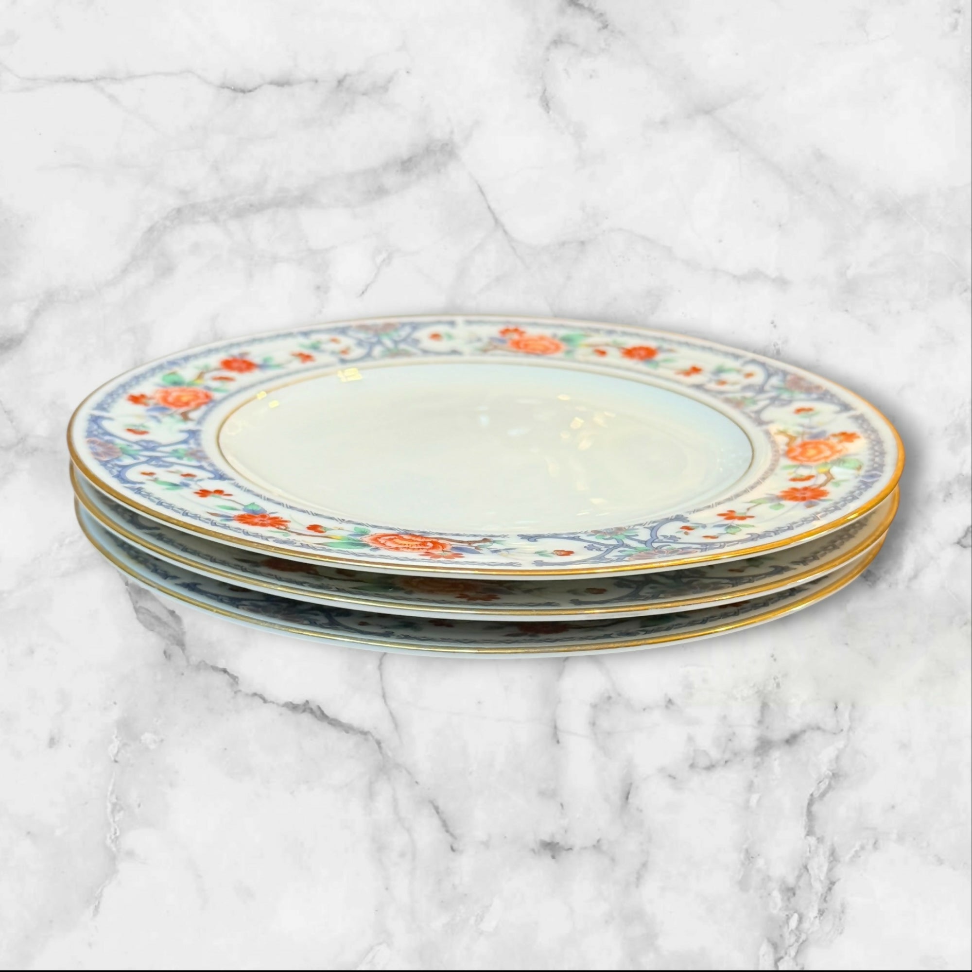 Noritake Romaine Salad Plates Set of 3 Floral China | Gently Used