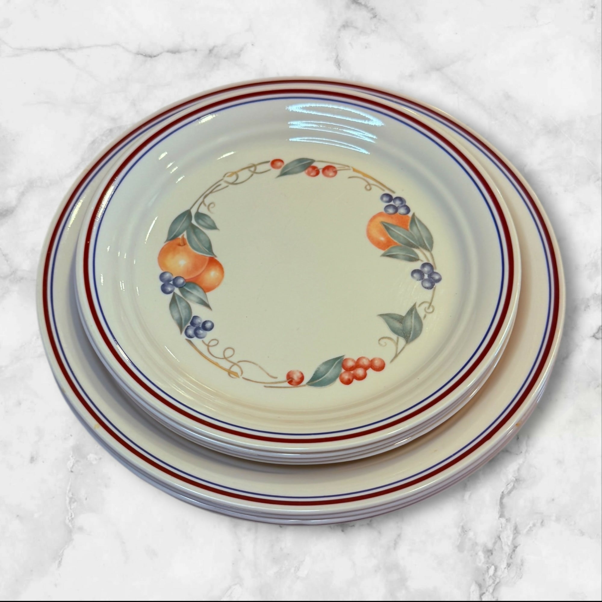 Corelle Abundance Dinner & Salad Plates Set of 8 | Vitrelle | Excellent