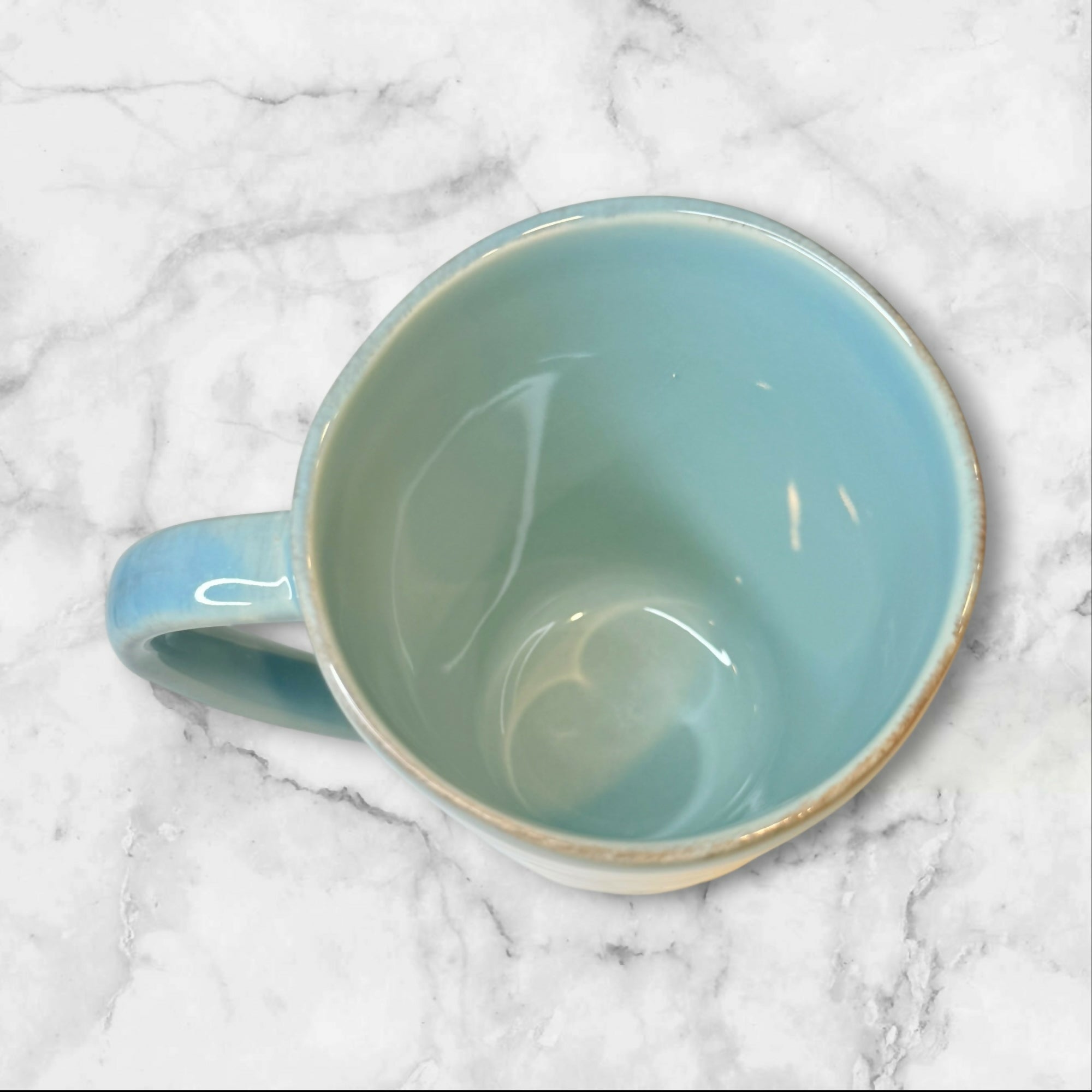 Crate & Barrel Marin Blue Stoneware Mug Set of 3 | Portugal | Excellent Condition