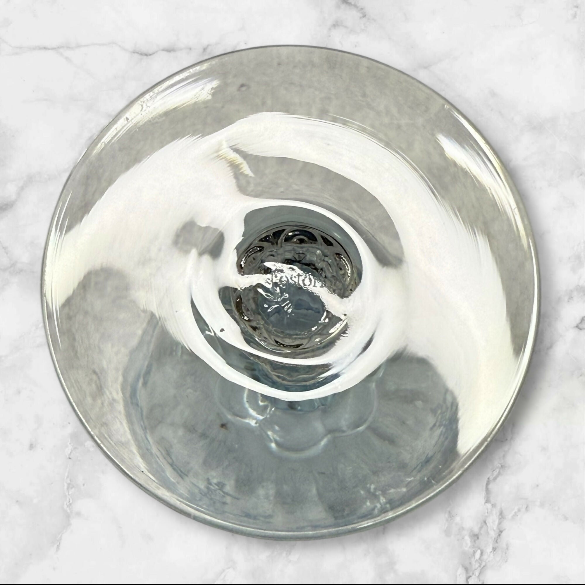 Fostoria Navarre Blue Crystal Water Goblet | Single Glass | Excellent Condition