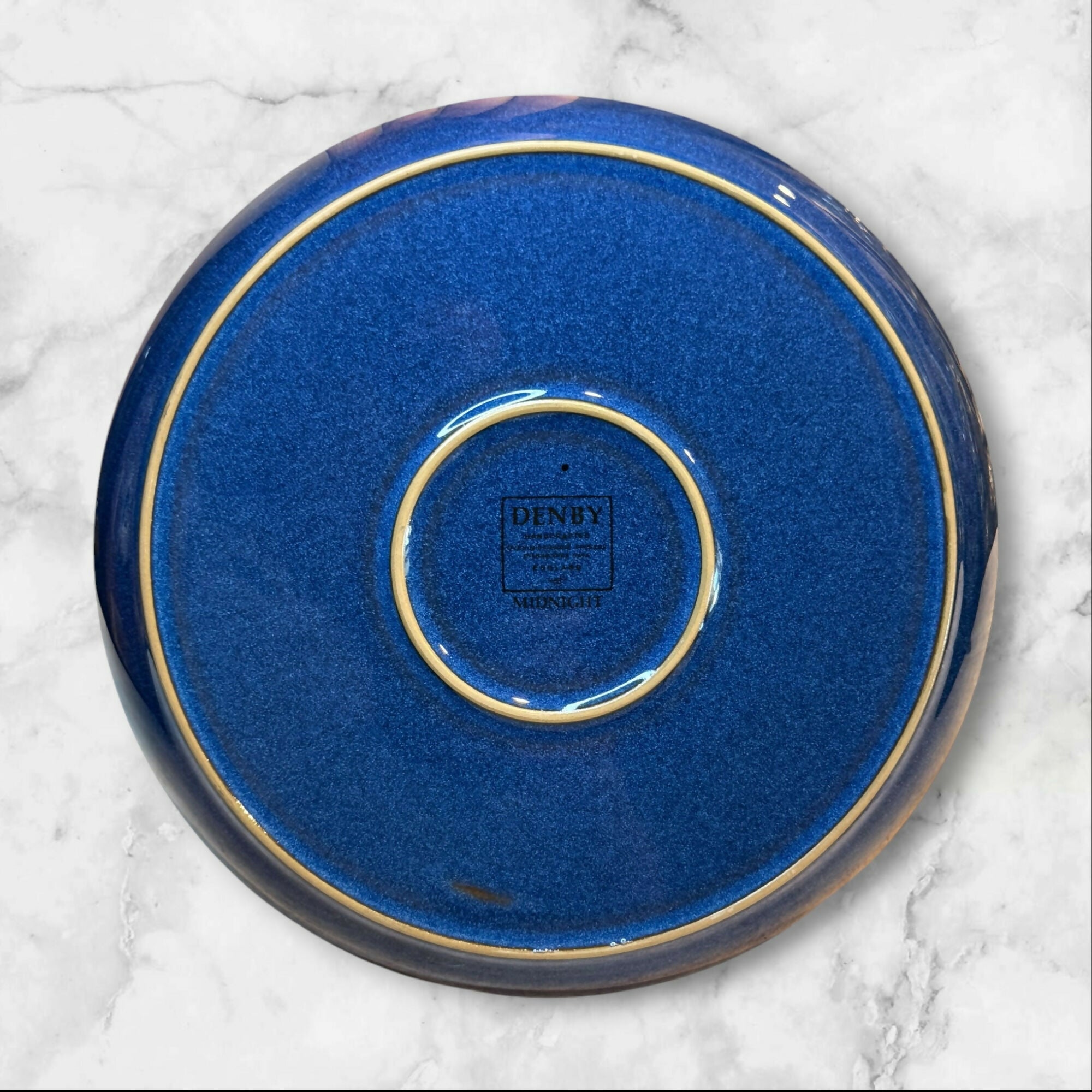Denby Midnight Dinner Plate Replacement Stoneware | Excellent Condition