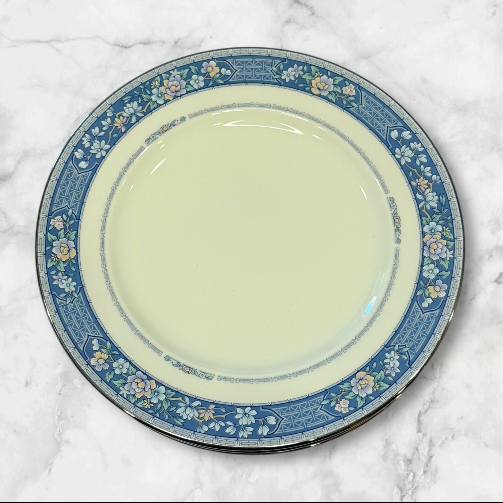 Noritake Randolph Blue Floral Salad Plates | Set of 4 | Excellent Condition