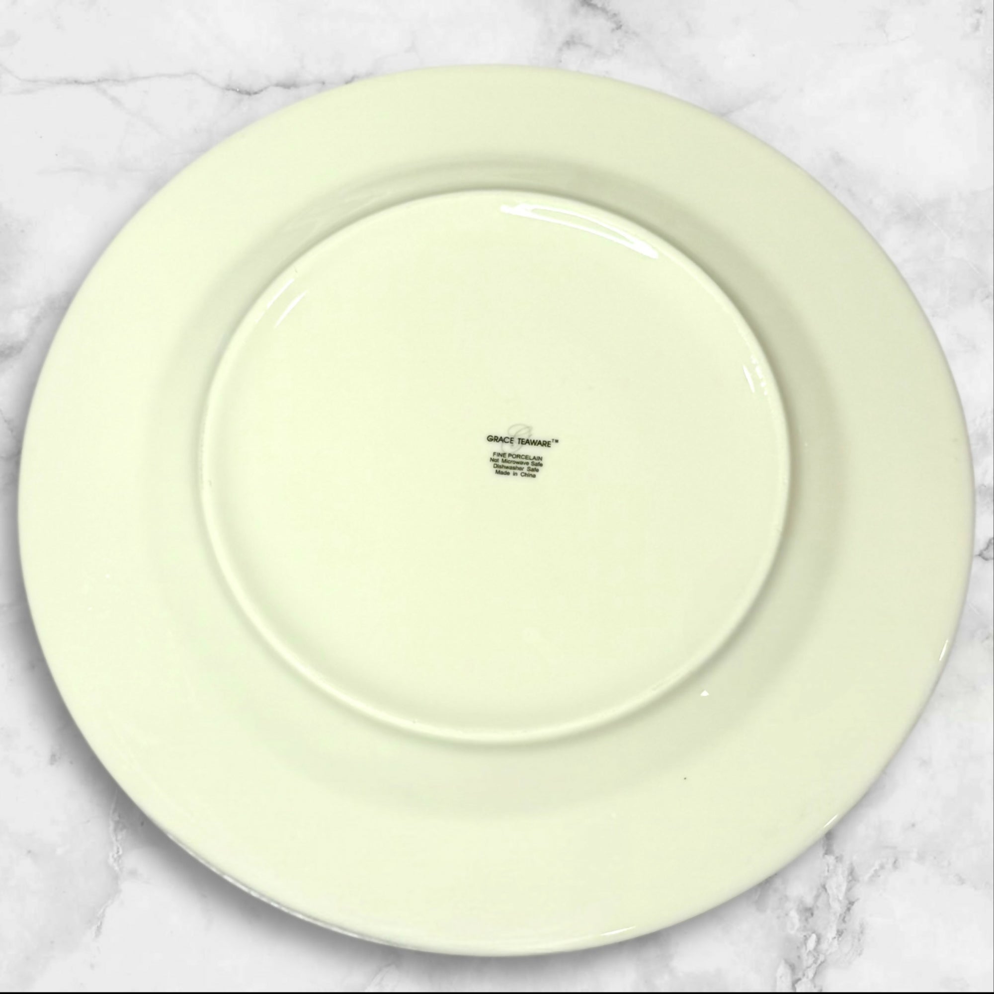 Grace Teaware Green Scroll Dinner Plates | Set of 4 | Excellent Condition