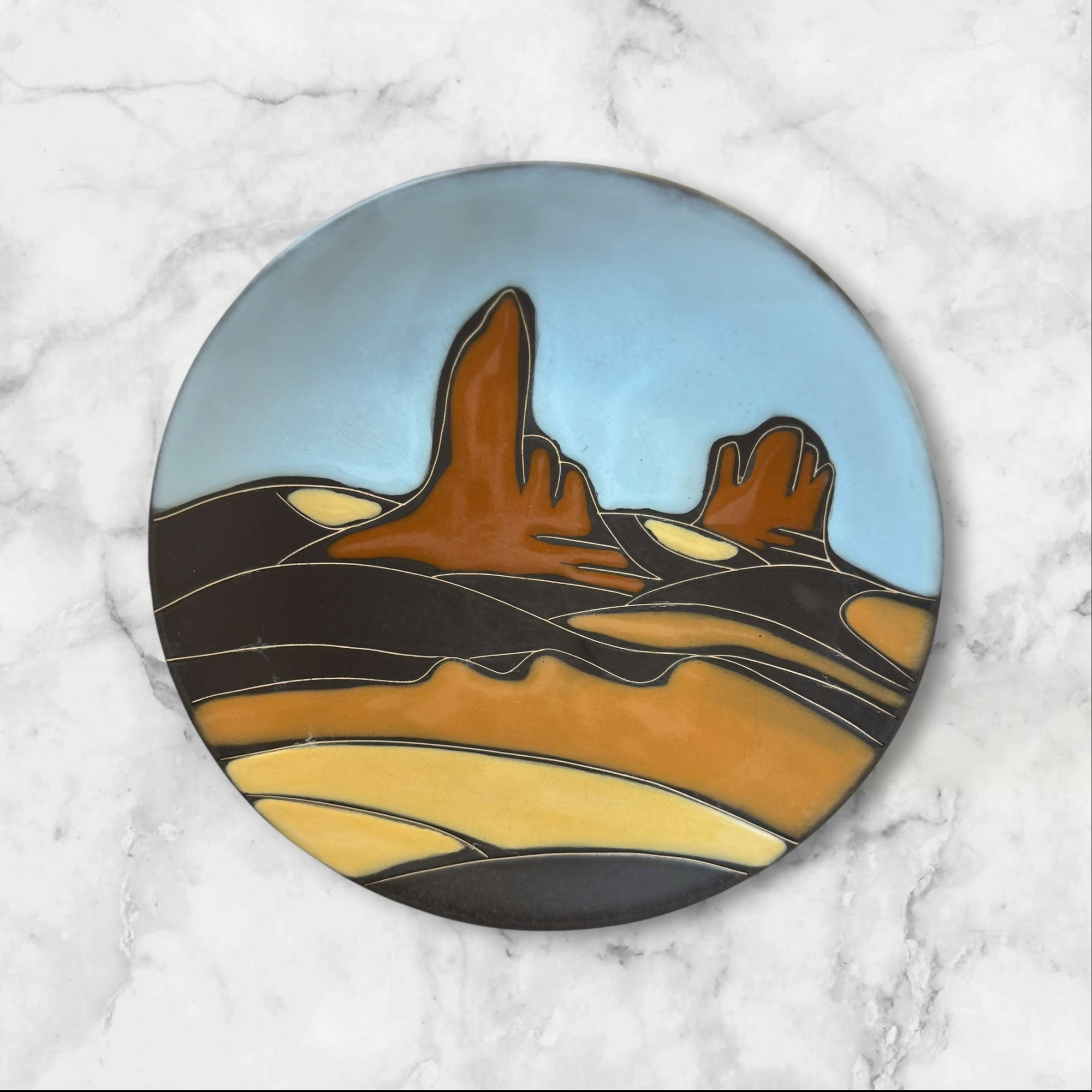 Tabletops Unlimited Navajo Sedona Red Rocks Dinner Plates Set of 4 Great