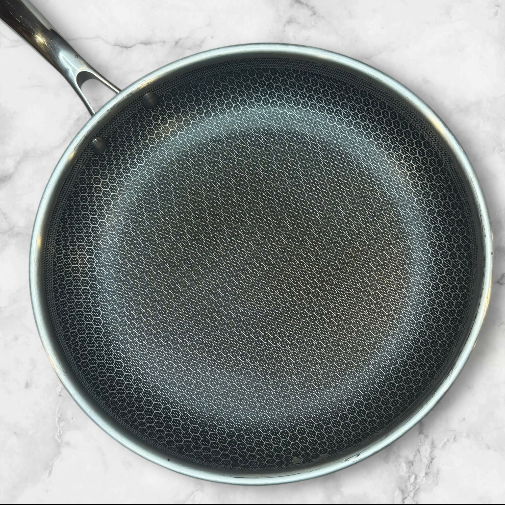 HexClad 12.5 Inch Hybrid Nonstick Fry Pan | Stainless Steel | Gently Used