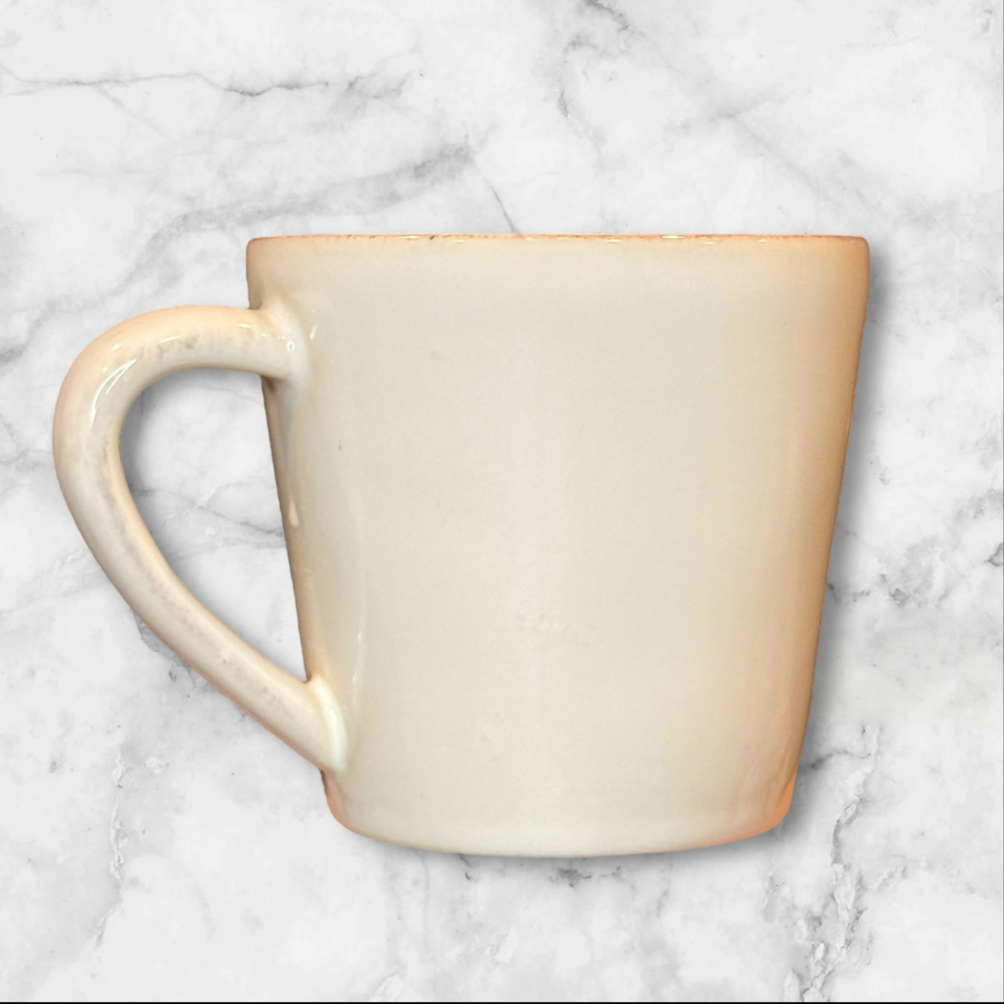 Crate & Barrel Suspected Marin 8 oz Stoneware White Mugs | Set of 4 | Excellent Condition