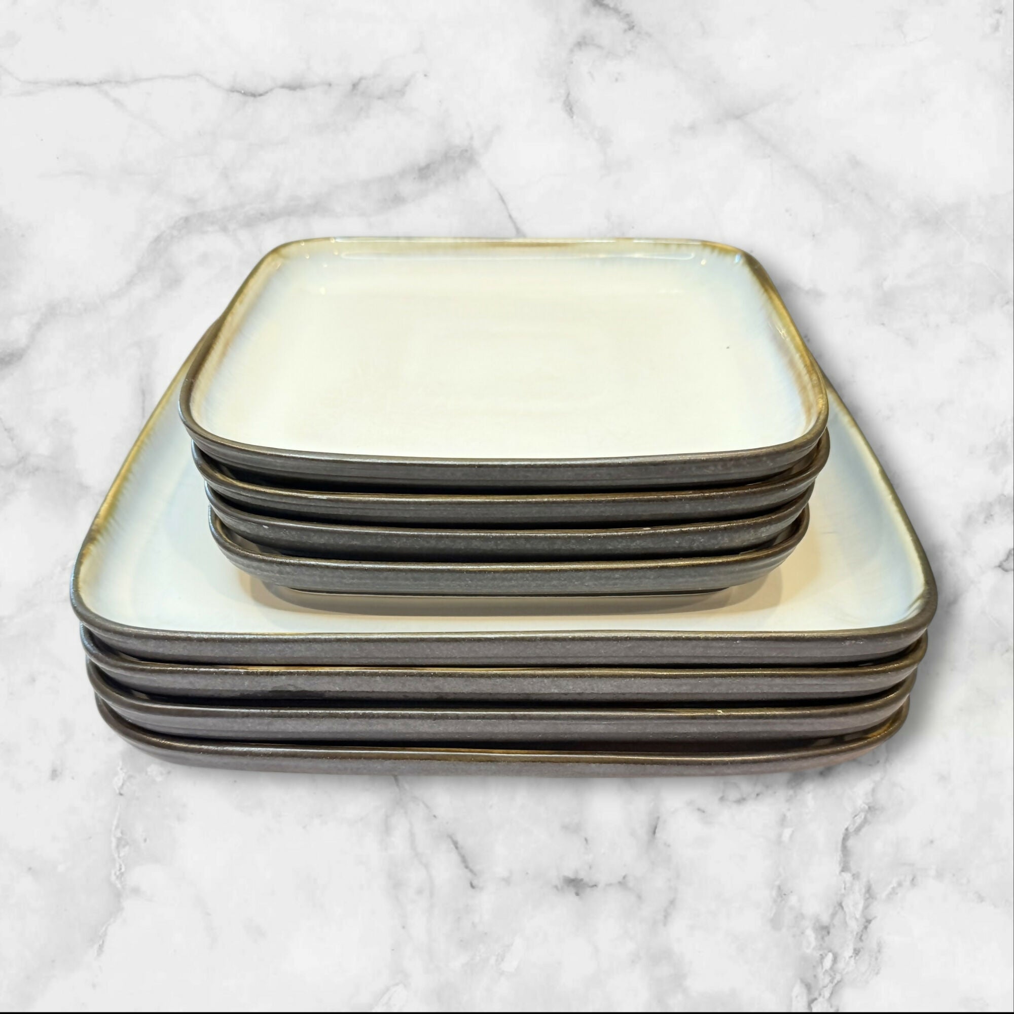 Sango Pristine Charcoal Dinner & Salad Plates | Set of 8 | Great Condition
