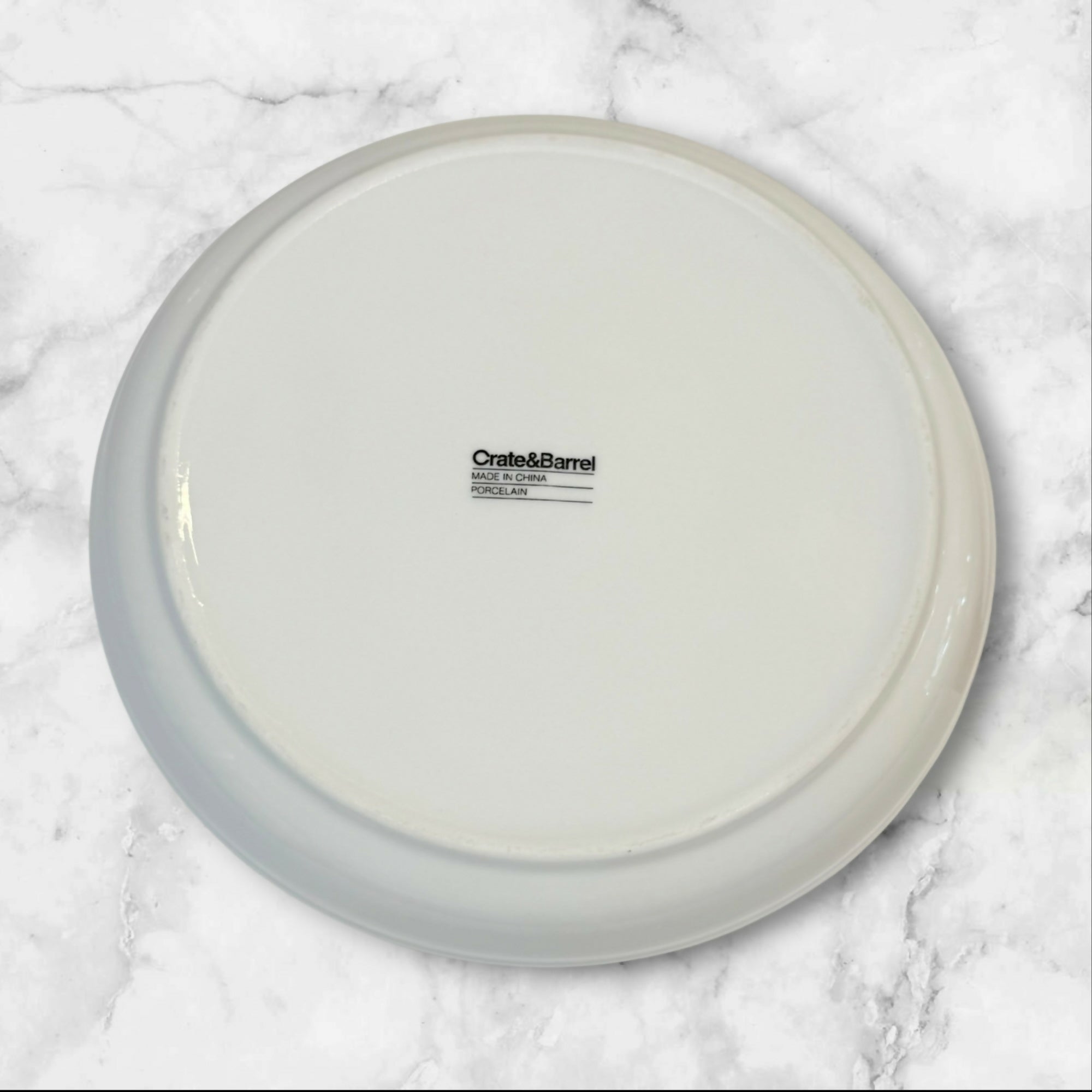 Crate & Barrel Porcelain Salad Plates White | Set of 3 | Excellent Condition