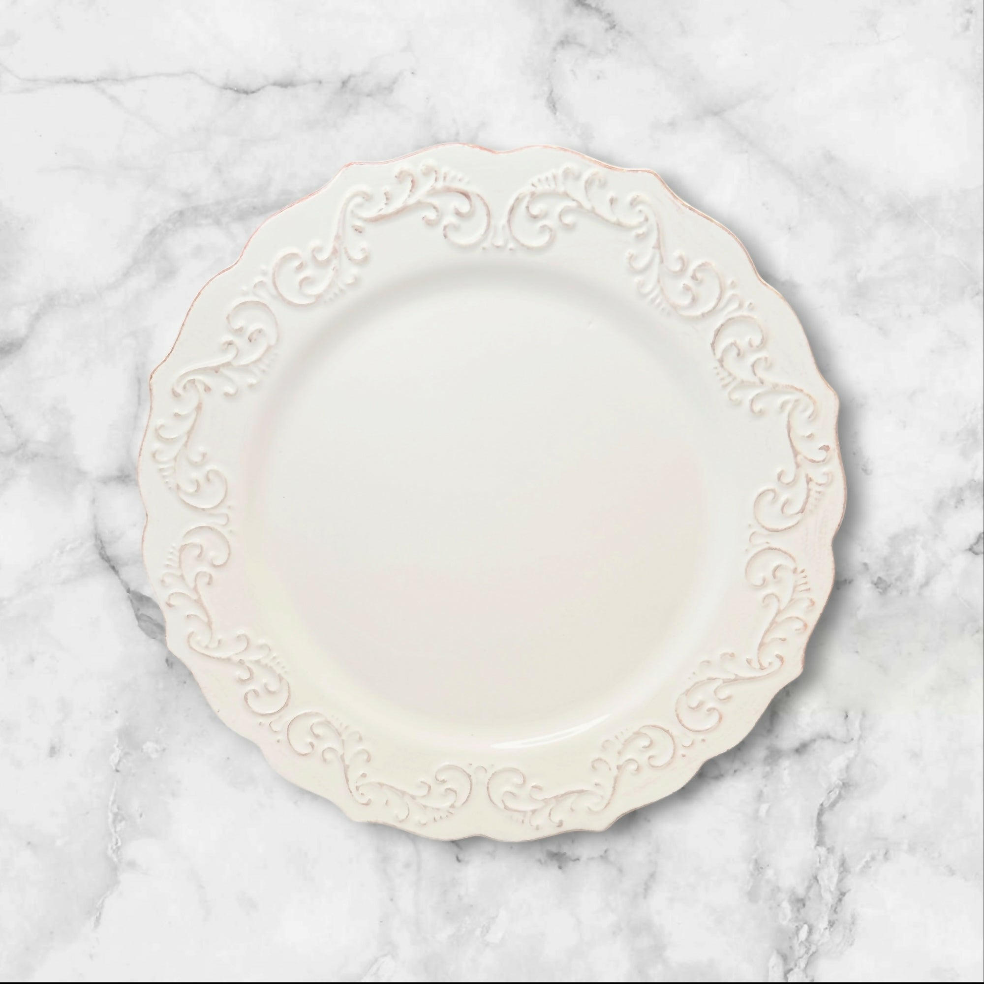 Pier 1 Antique Scroll Salad Plates Set of 4 Excellent Condition