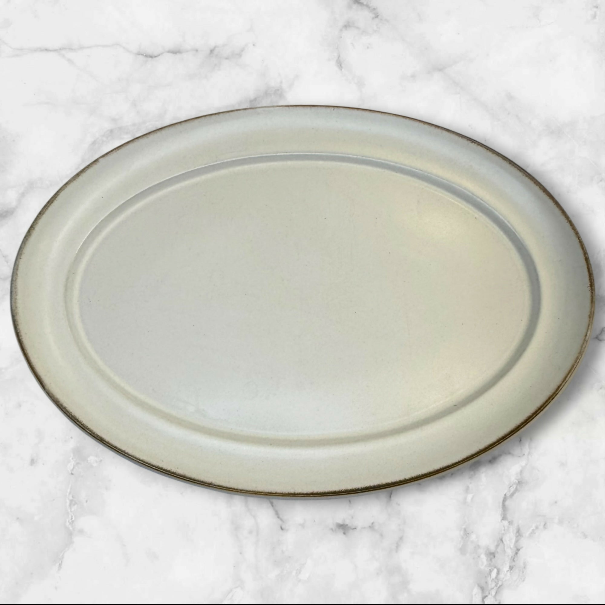 Denby Langley Potpourri White Oval Serving Platter | 12.5” | Excellent Condition