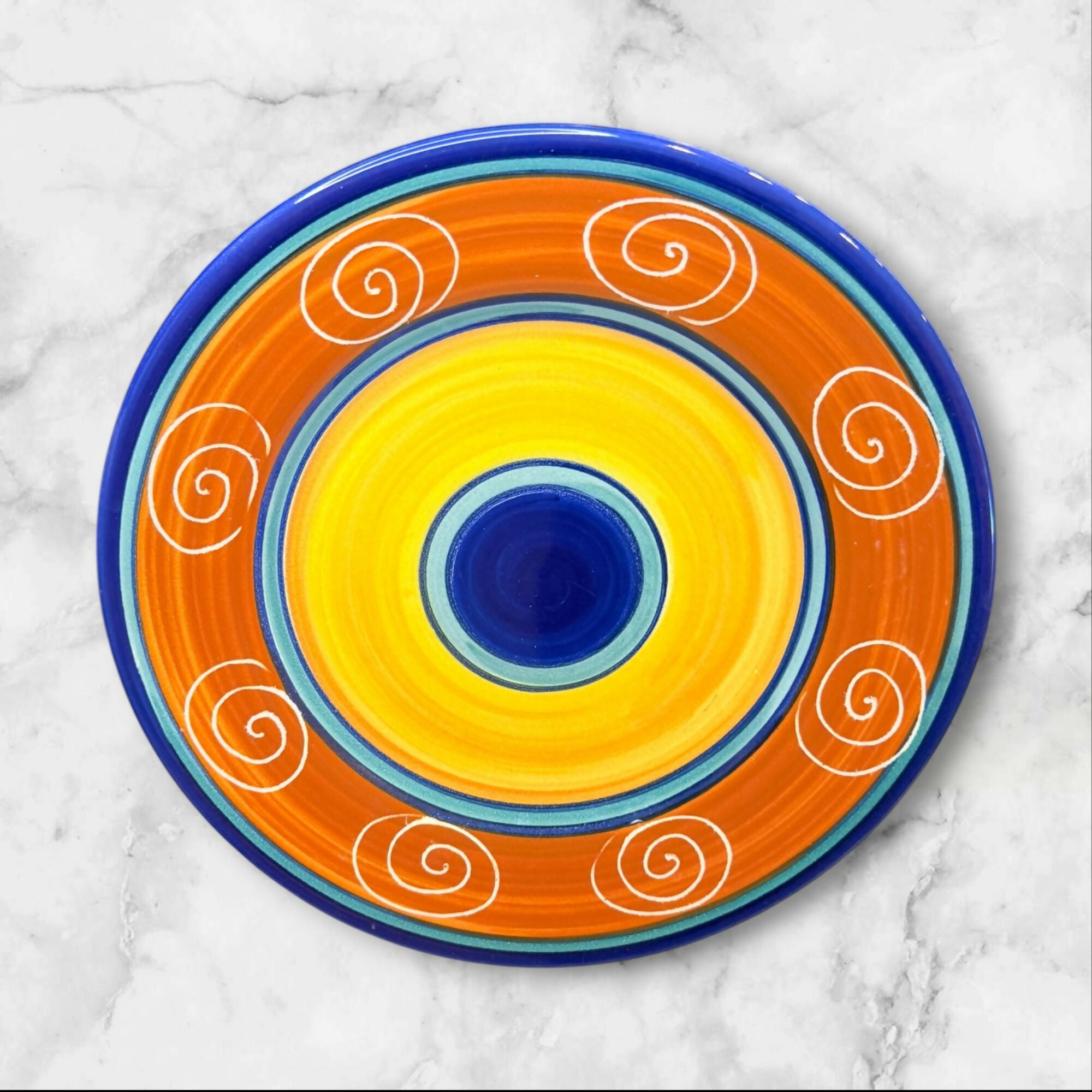 Pier 1 Italian Swirl Salad Plates | Set of 4 | Excellent Condition