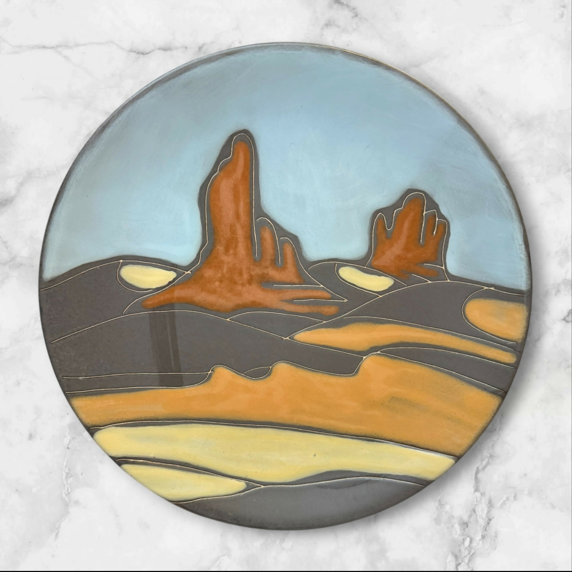 Tabletops Unlimited Navajo Sedona Red Rocks Plates | Set of 4 | Great Condition