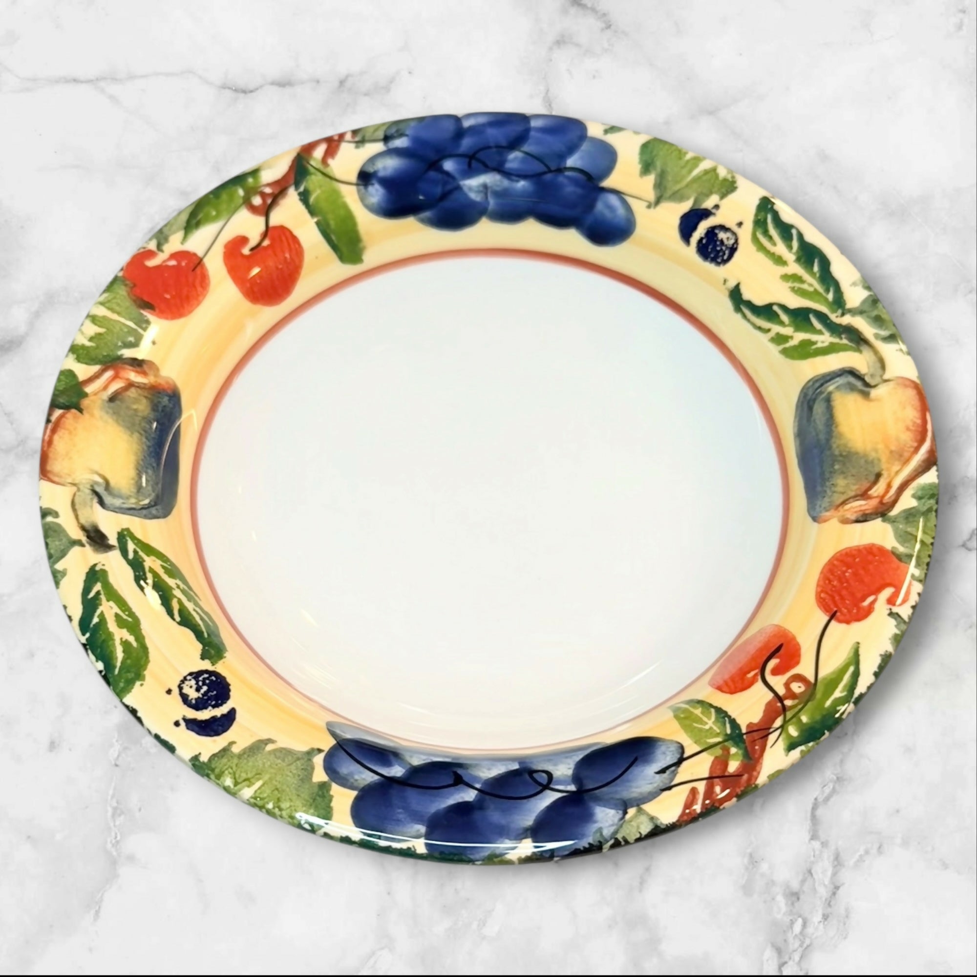 Dansk Fall Harvest Large Rim Soup Bowls Set of 6 Italy Excellent Condition
