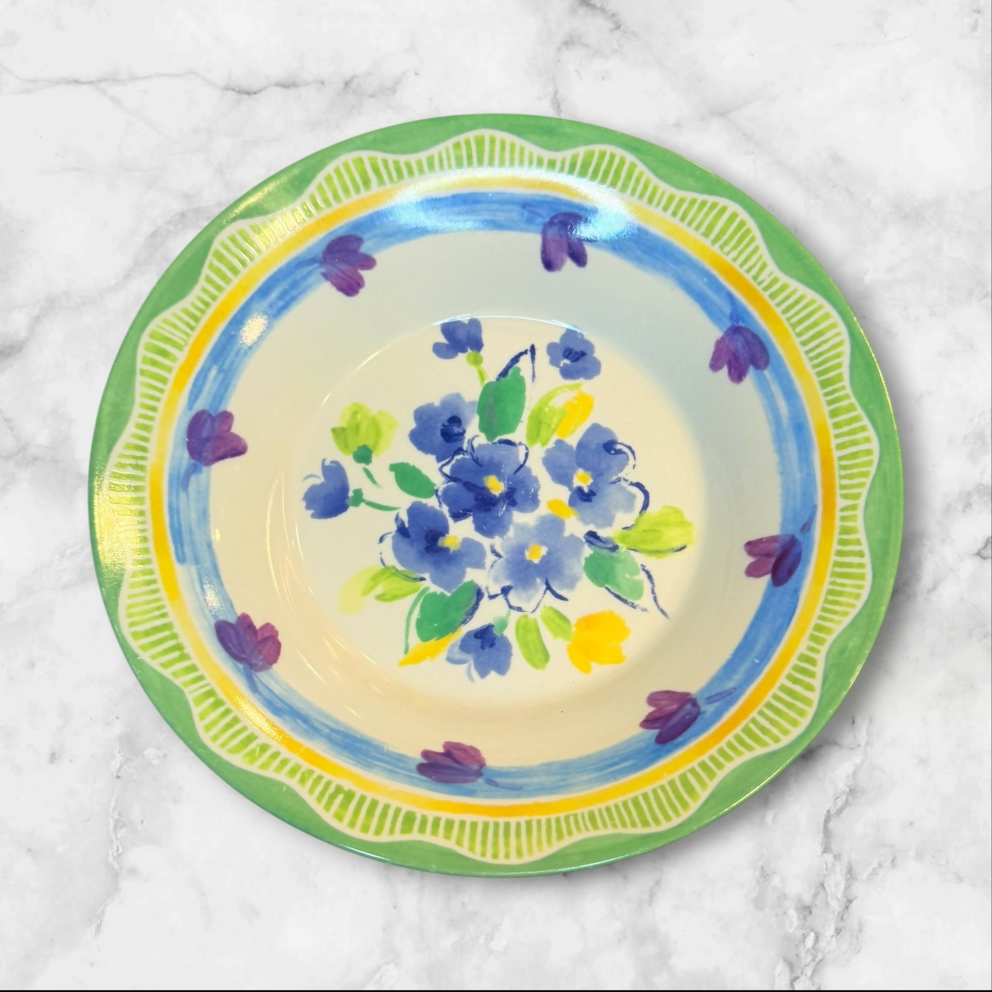 International Summer Wind Rim Soup Bowls | Set of 4 | Great Condition
