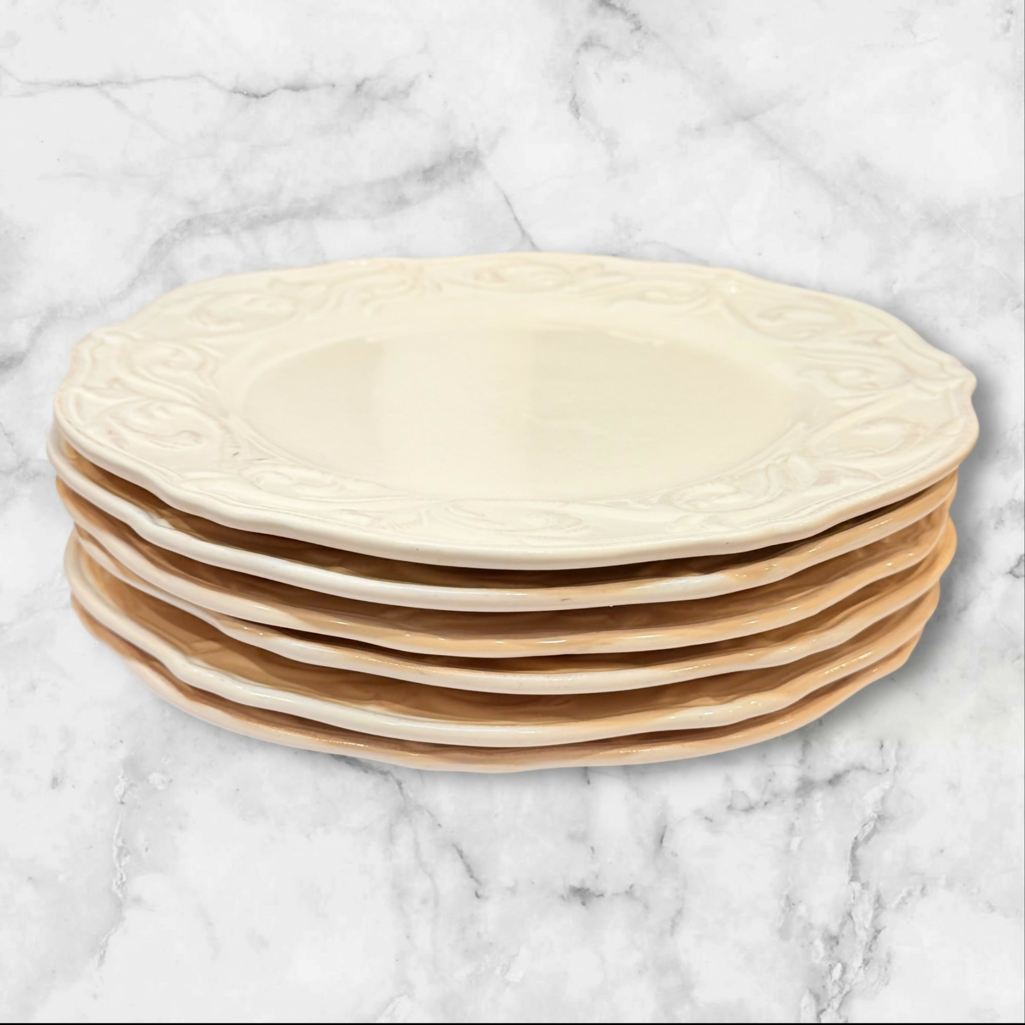 JCPenney Corvella Ivory Dinner Plates Set of 6 | Great Condition