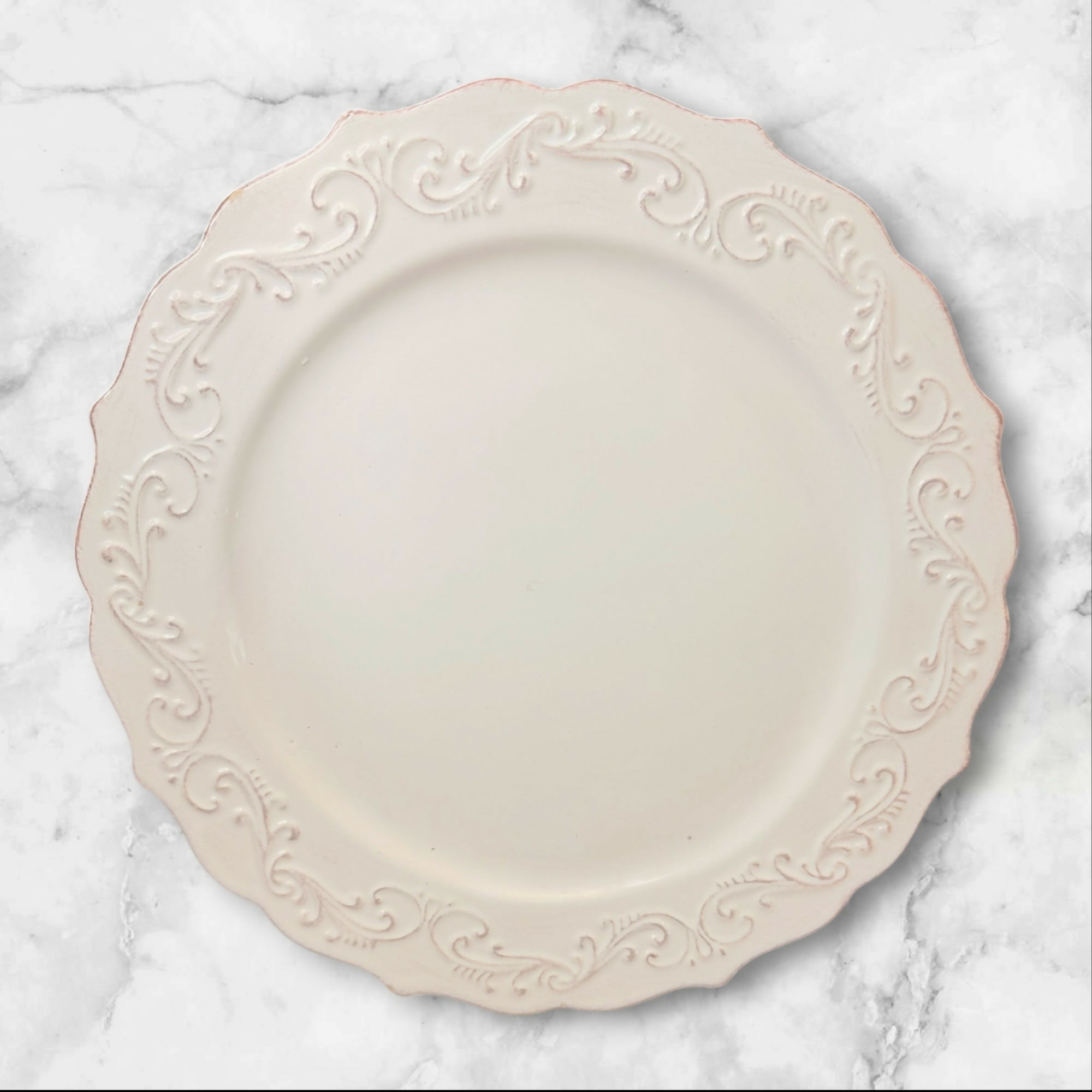 Pier 1 Antique Scroll Dinner Plates | Set of 6 | Good Condition