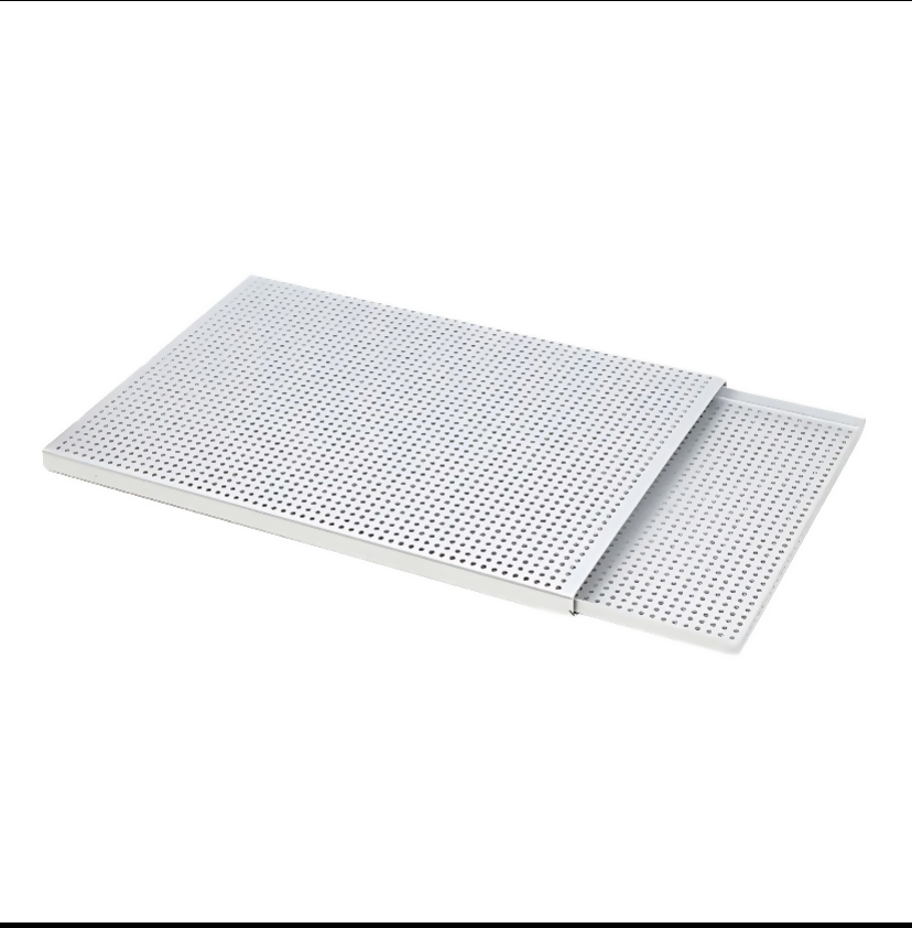 ANYGLEAM Baking Tray Silver 1.5mm Rectangular Perforated Pastry Sheet Pan With Hole