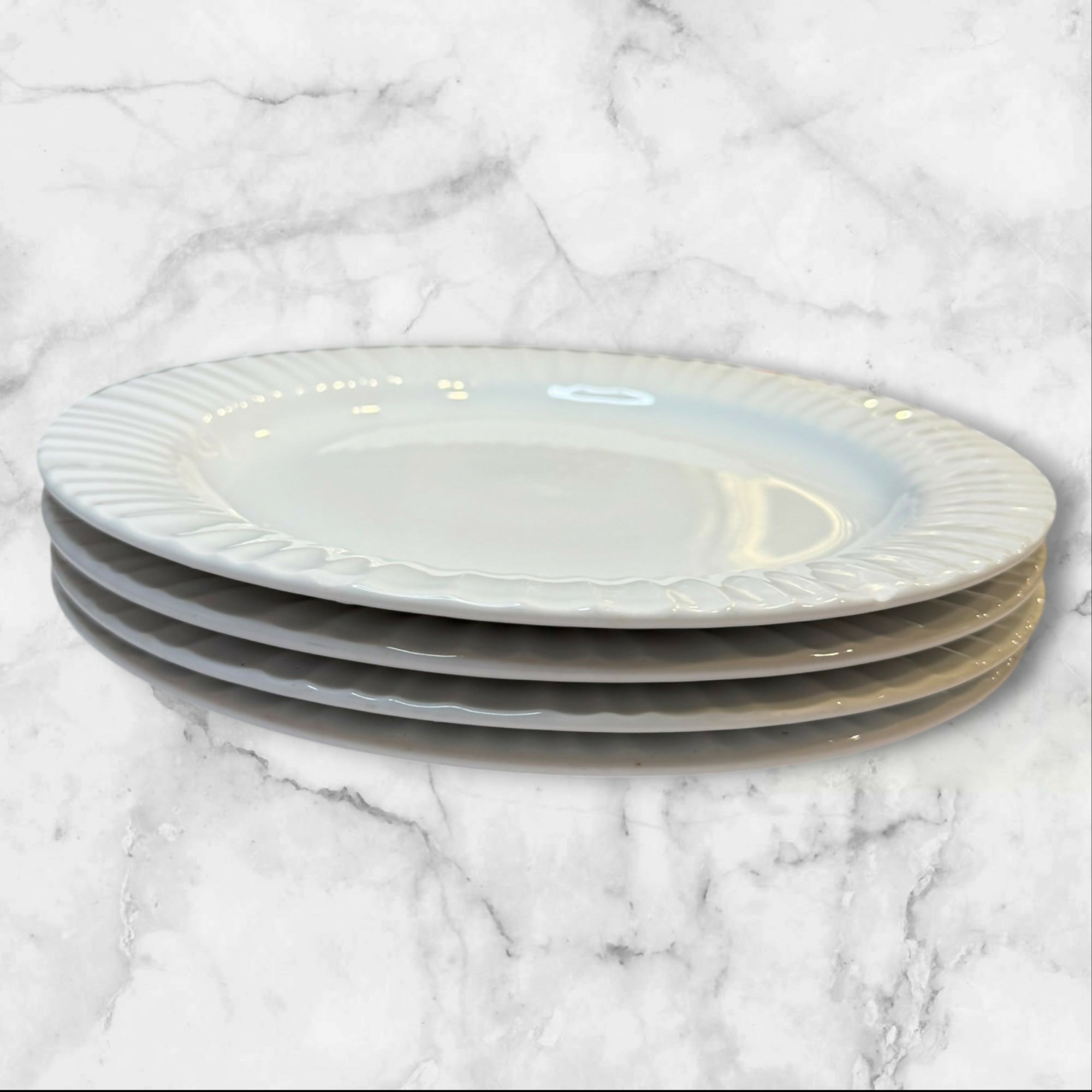 Corelle French White Dinner Plates | Set of 4 | Great Condition