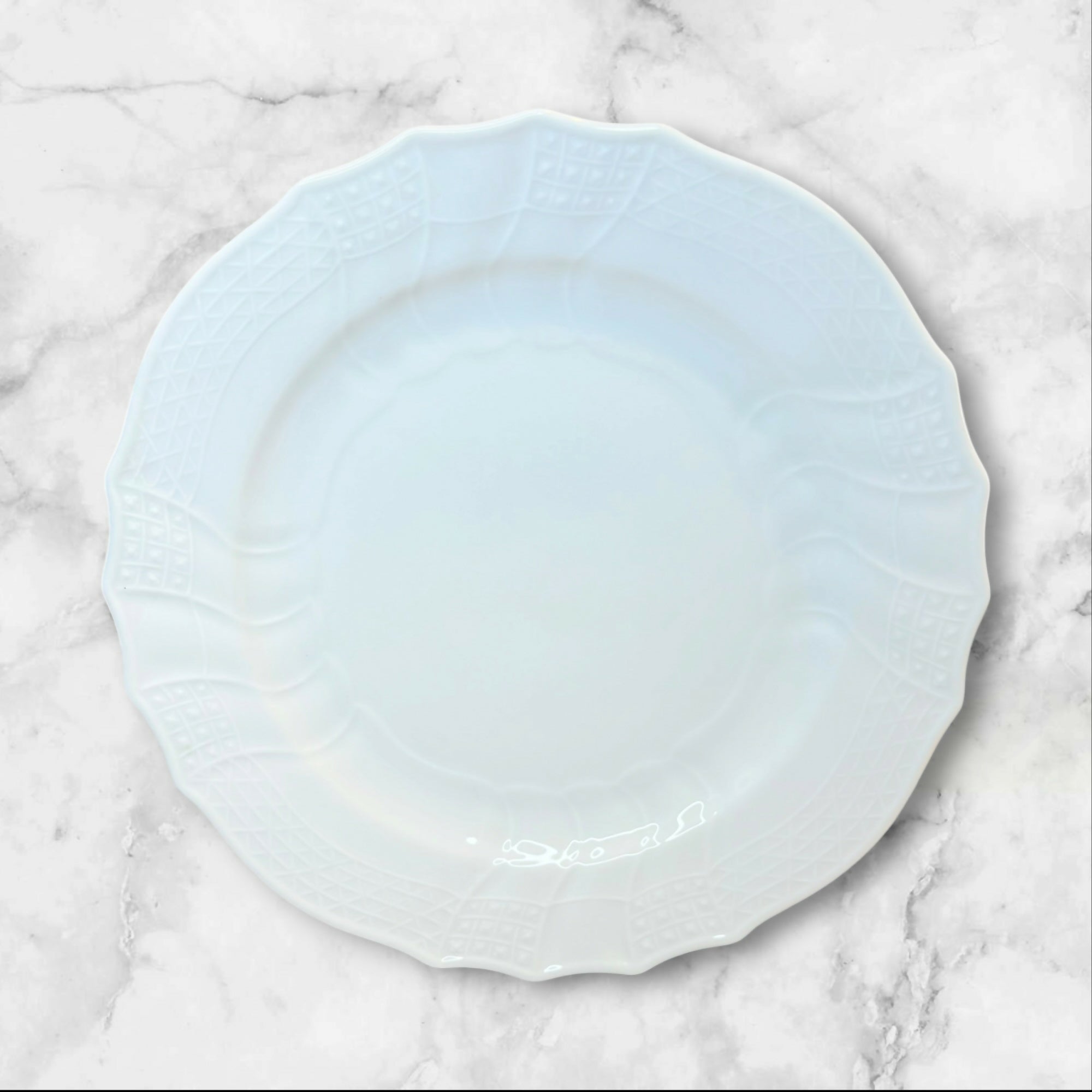 Hutschenreuther Dresden All White Dinner Plates Set of 3 | Excellent Condition