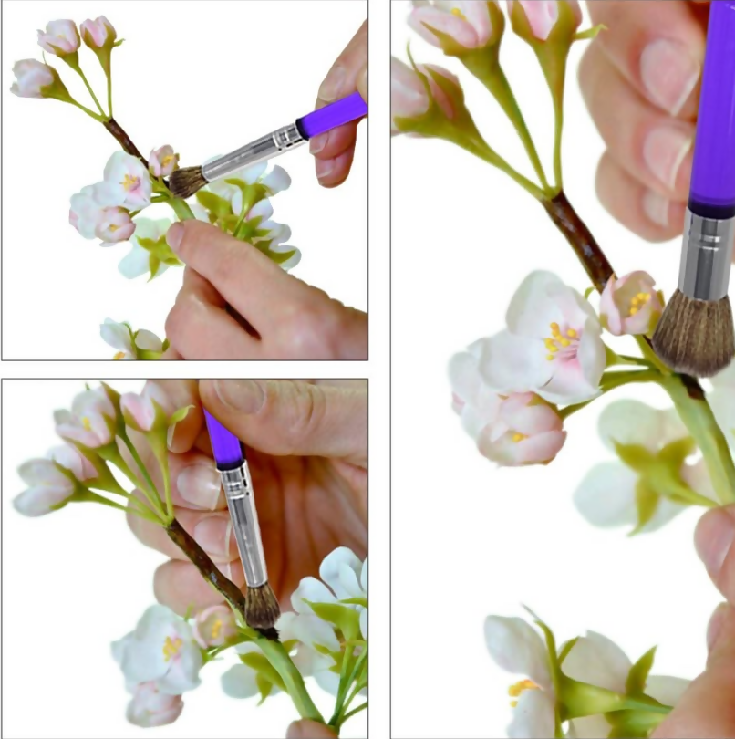 Anygleam Cake Brush Purple 2PCS Set Icing Fondant Pastry Baking Confectionery Tools