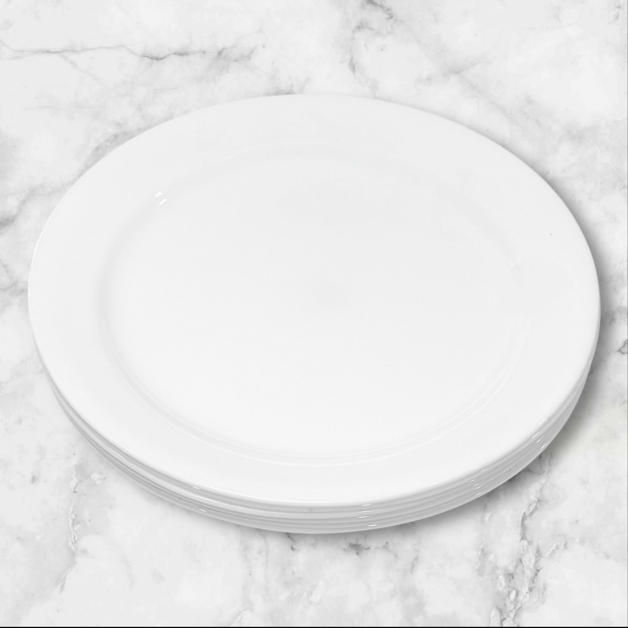 Corning Corelle White Narrow Rim Plates | Set of 7 | Gently Used