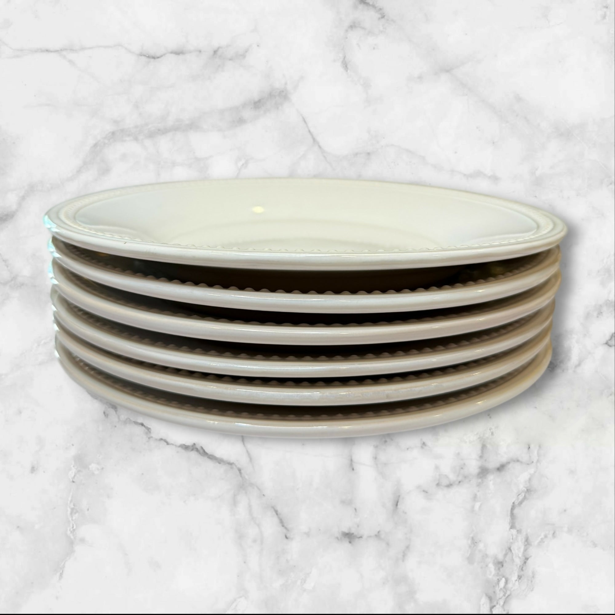 Pier 1 Spice Route White Dinner Plates | Set of 6 | Excellent Condition
