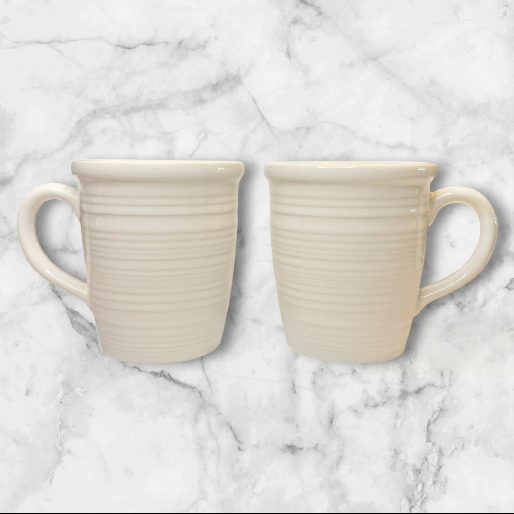 Crate & Barrel Farmhouse Collection Coffee Mugs | Set of 2 | Excellent Condition