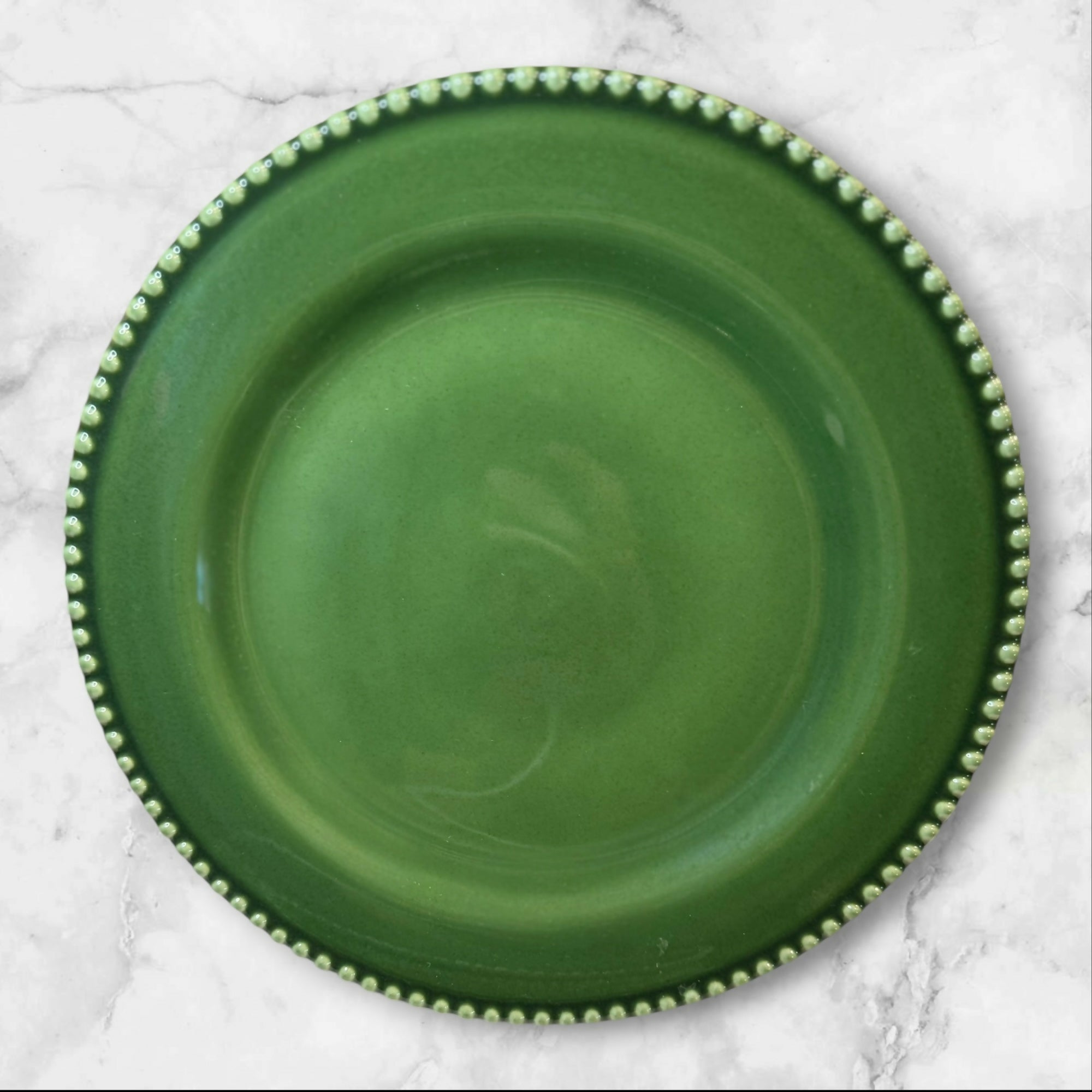 Matceramica Perola Green Dinner Plates Set of 3 Great Condition