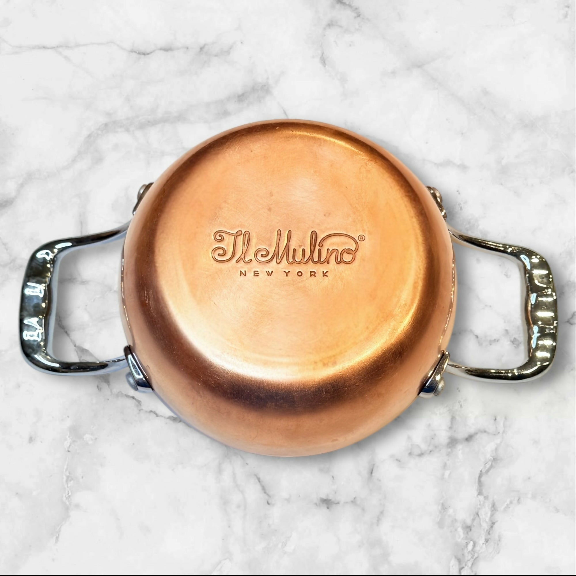 TL Mulino New York Copper Sauce Pan Pot w Handles | Great Condition