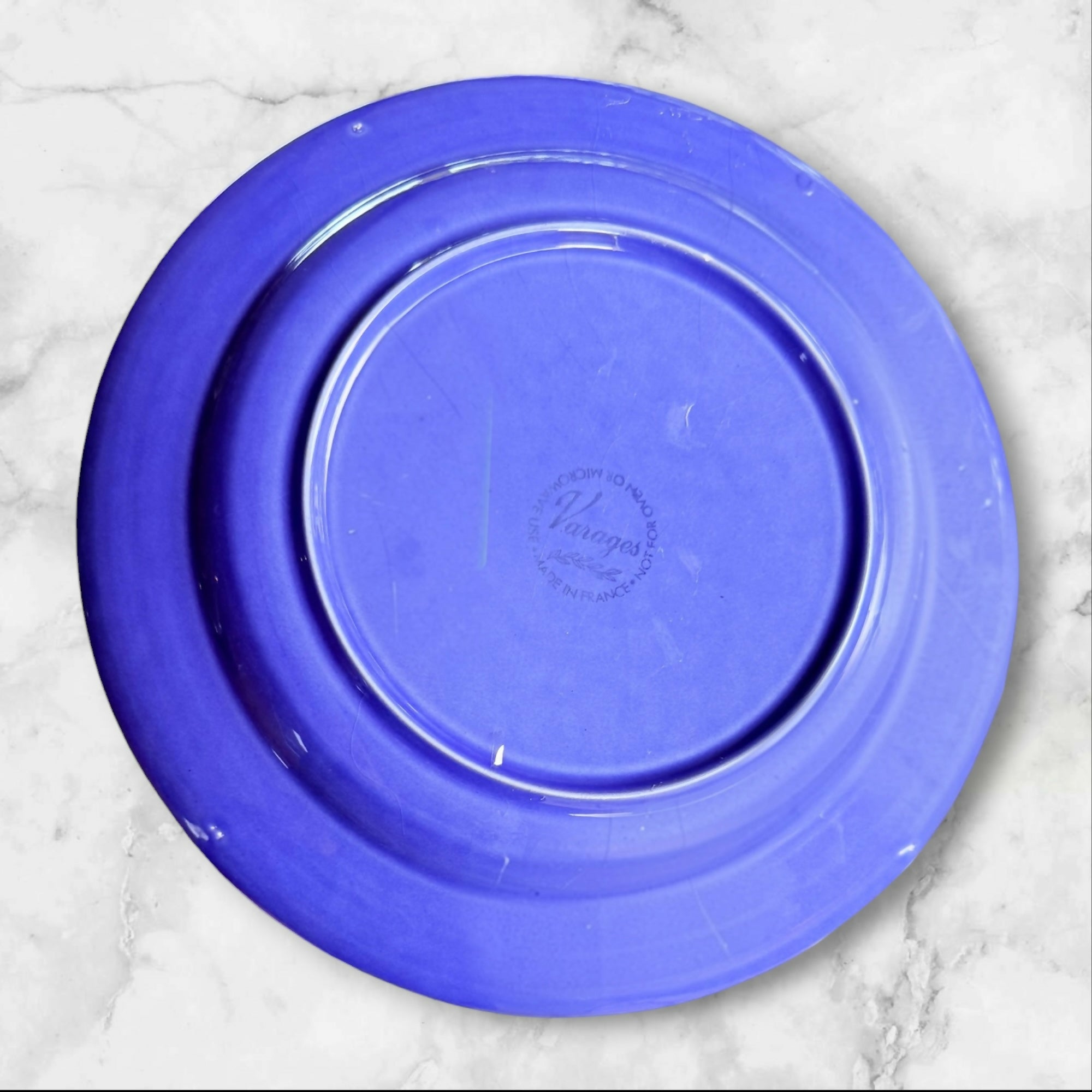 Varages Luberon Blue Purple Dinner Plates Set of 4 | Great Condition
