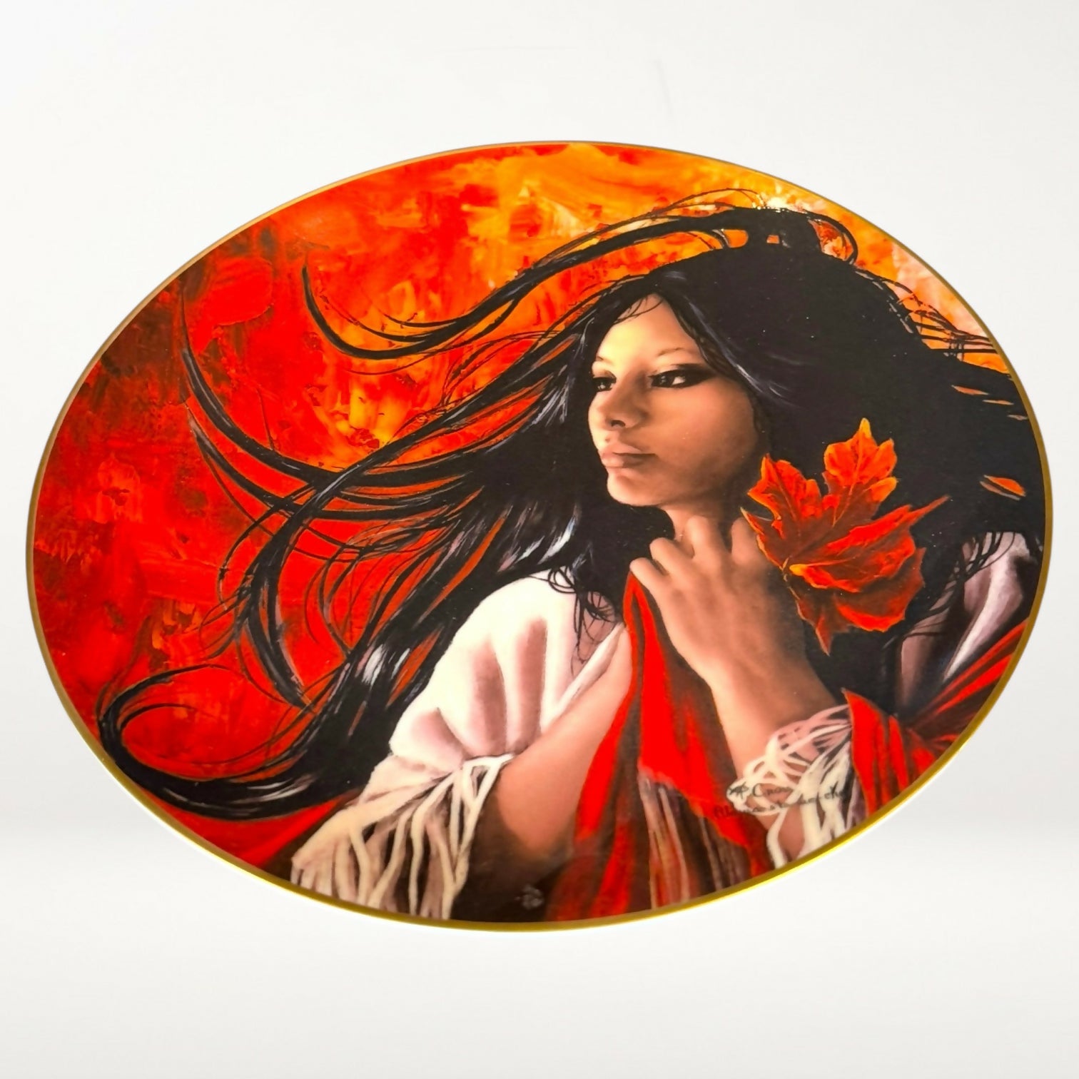 Crown Puritan Autumn’s Prayer of Thanksgiving Plate | Penni Anne Cross | Exc Condition